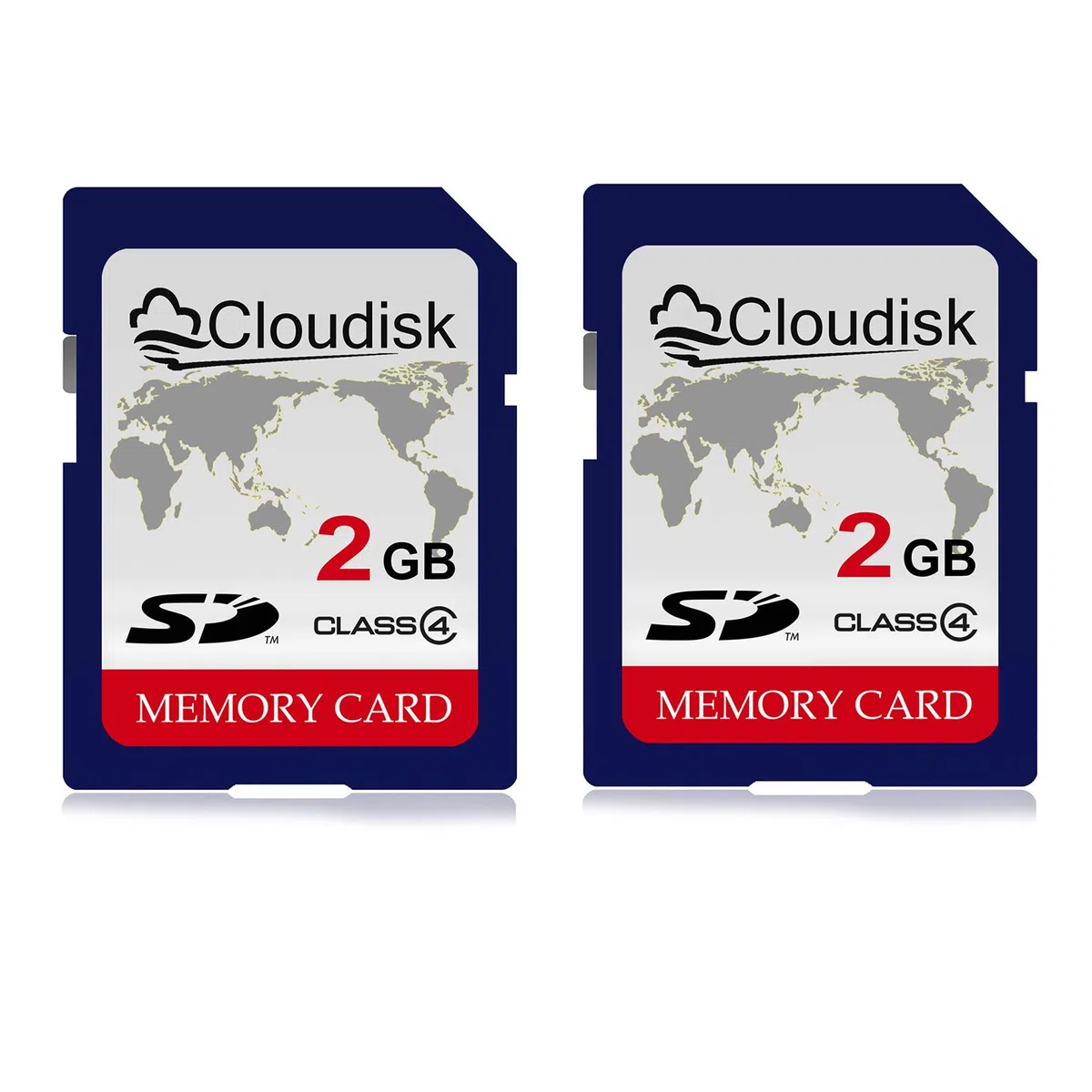 Scheda di memoria flash HD da 2 GB, classe 4, 720P, confezione da 2