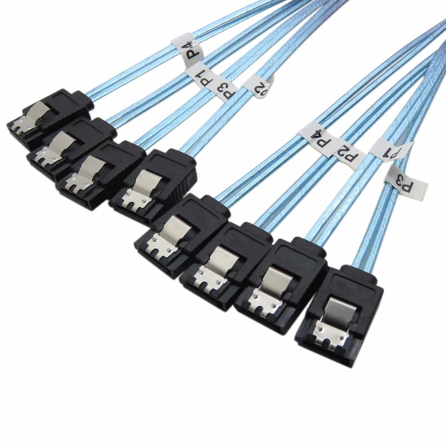 4pcs/Set Sata3 III SAS Cable High Speed 6Gbps Quality for Server 0.5M