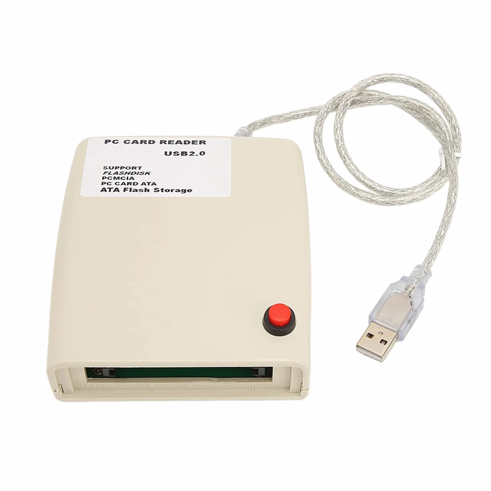Lettore di Schede PCMCIA USB 2.0, Lettore di Schede di Memoria per PC Esterno a 68 Pin, Trasmissione Stabile da 20 G, Lettore di Schede ATA con Chip Forte, per L'home Office