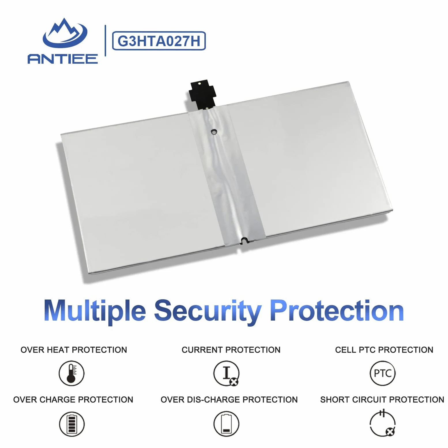 ANTIEE G3HTA027H DYNR01 38.2Wh Batteria per Microsoft Surface Pro 4 1724 Series Tablet Computer G3HTA027H 5087mAh 7.5V