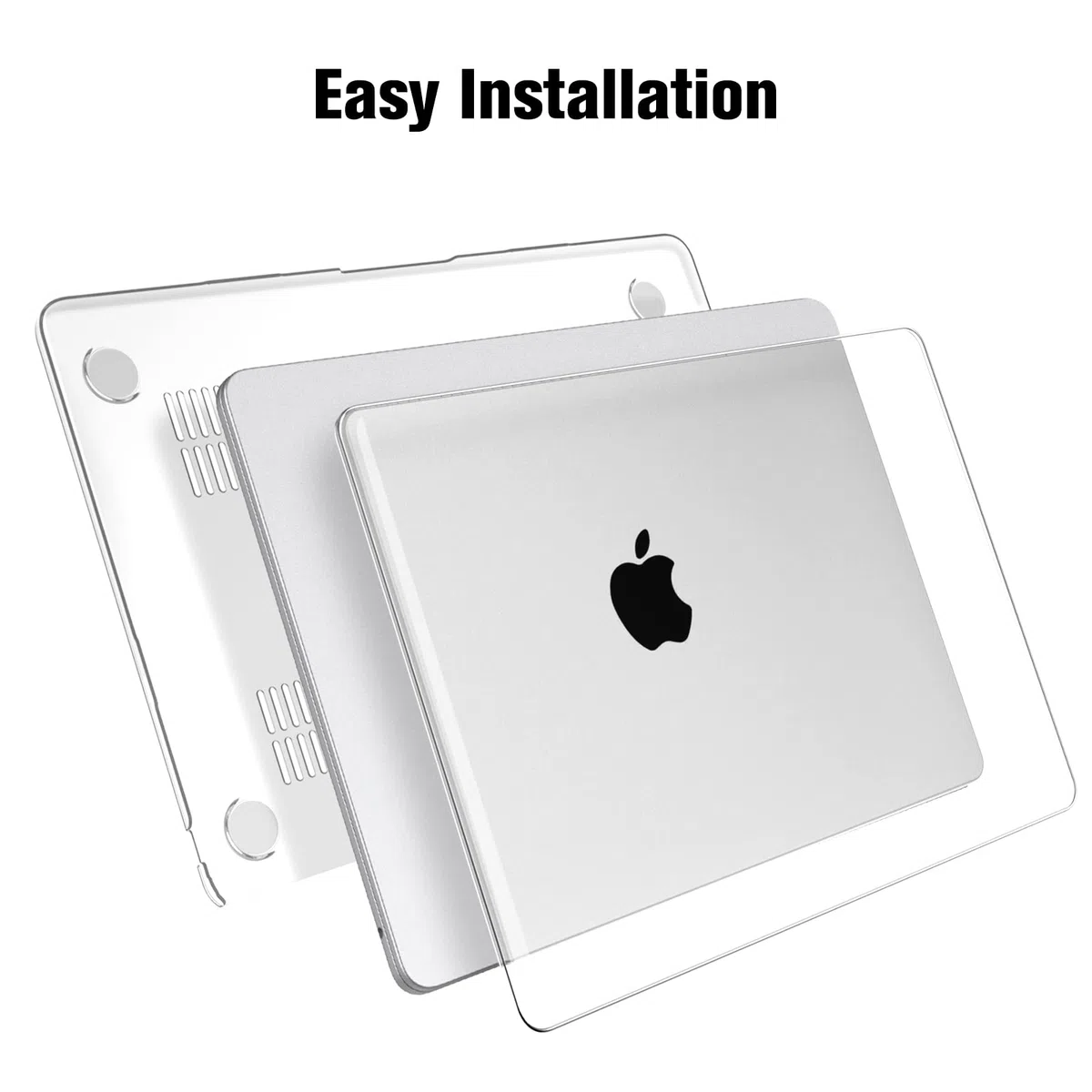 FINTIE Custodia Compatibile con MacBook Air 13.6 Pollici M5/M4/M3/M2 (2026-2022, A3449/A3240/A3113/A2681) - Cover Rigid Trasparente Guscio Case con Cover per Tastiera & Proteggi Schermo, Cristallo