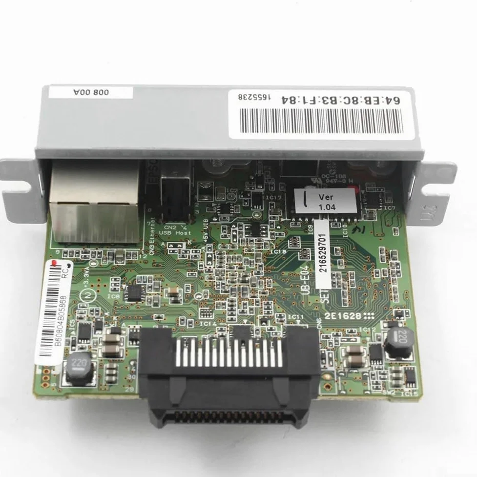 Scheda di rete della stampante UB-E04 Interfaccia Ethernet C32C881008 per TM T88VI T88V T70II U220 H6000 Velocità di trasferimento dati 100Mbps