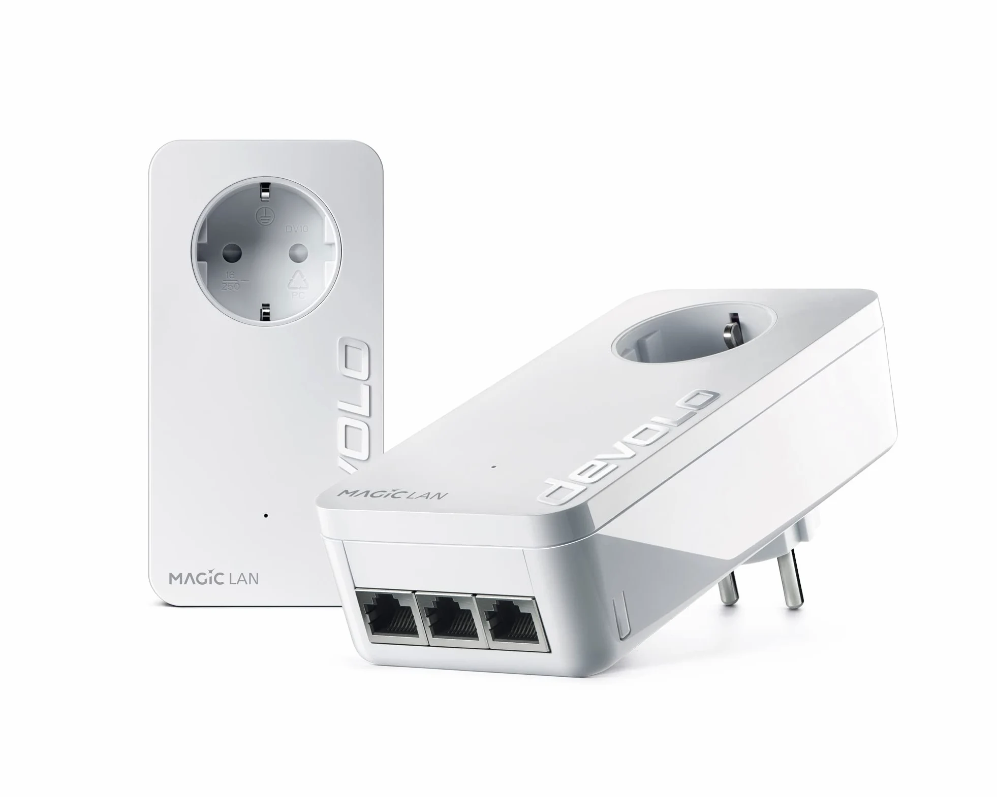 devolo Magic 2 LAN triple Starter Kit, adattatore Powerline, fino a 2.400 Mbps, 3 porte LAN Gigabit, bianco