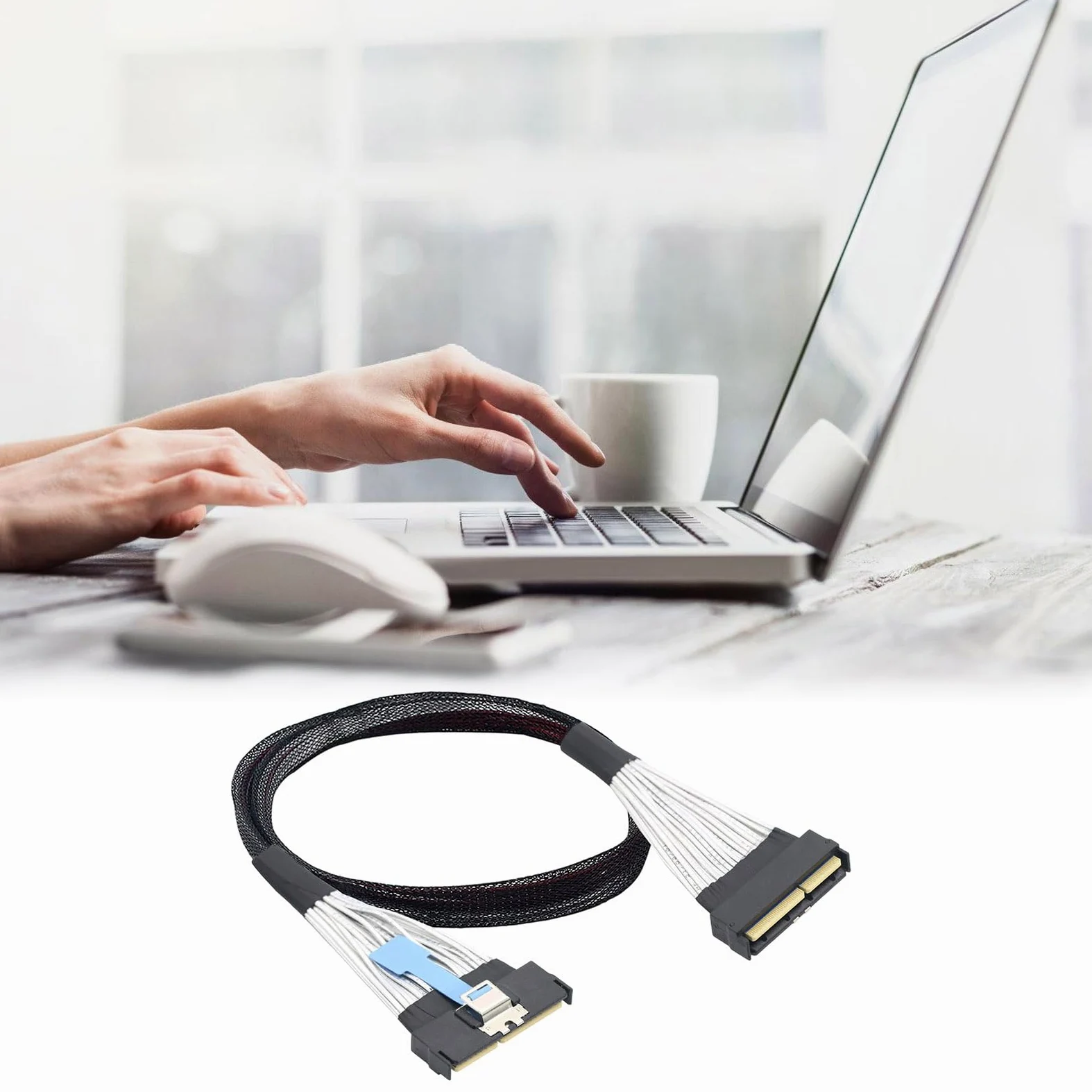 Cavo SASs MCIO5.0 124P 16X, schermatura sicura, design a connessione rapida per finanze e strutture di ricerca, cavo dati veloce per server