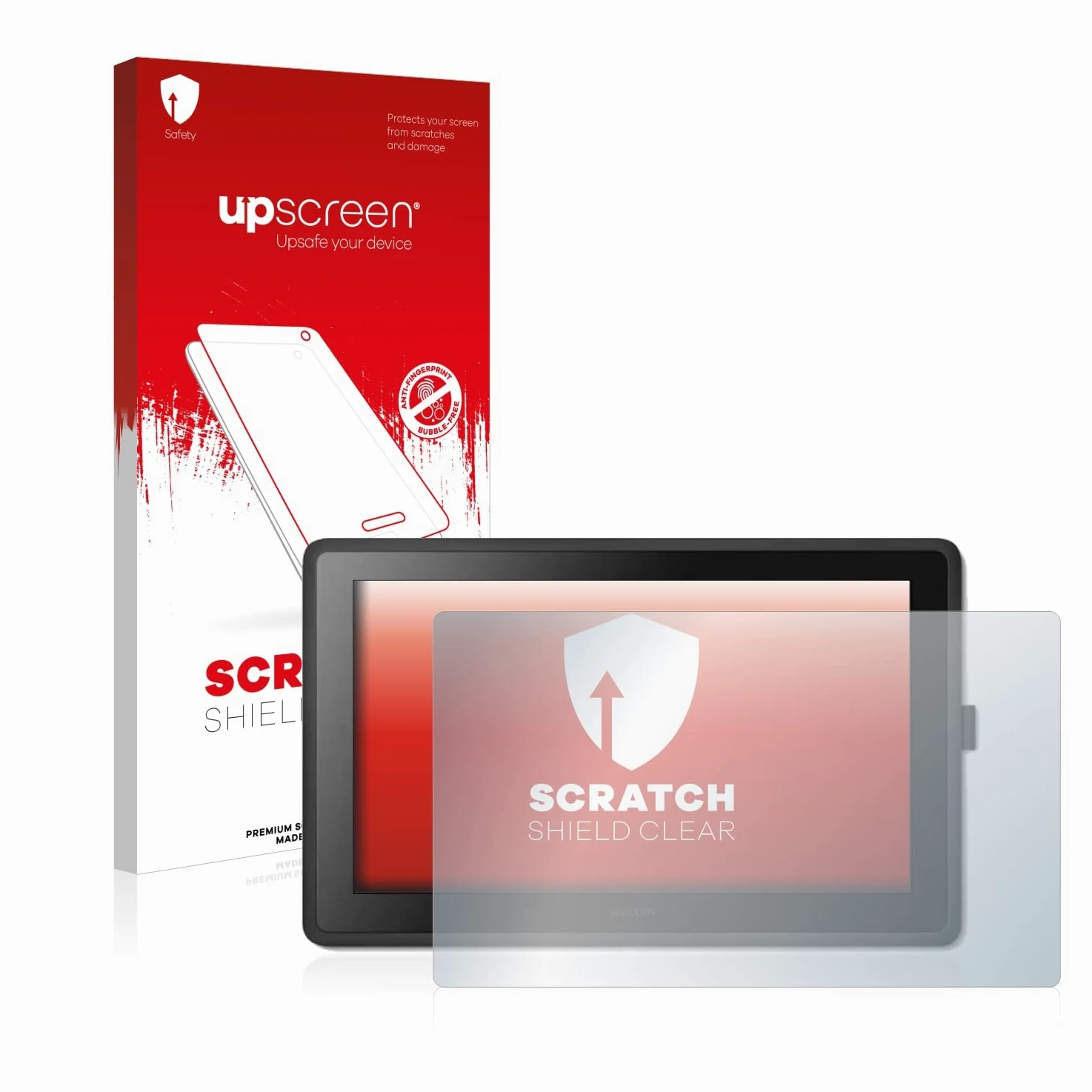 upscreen Pellicola Protettiva per Wacom Cintiq 22 | , Chiara Protezione Schermo Made in Germany, Anti-Graffio Trasparente Mounting Kit