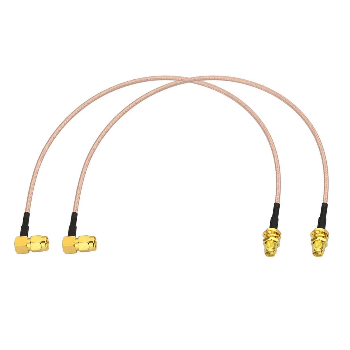 Bingfu Cavo RP-SMA Prolunga Antenna WiFi 30 cm (2 Pacchi) Adattatore da Maschio ad Angolo Retto a Femmina RG316 per Scheda di Rete Wireless Mini PCIE Router Telecamera IP Sicurezza