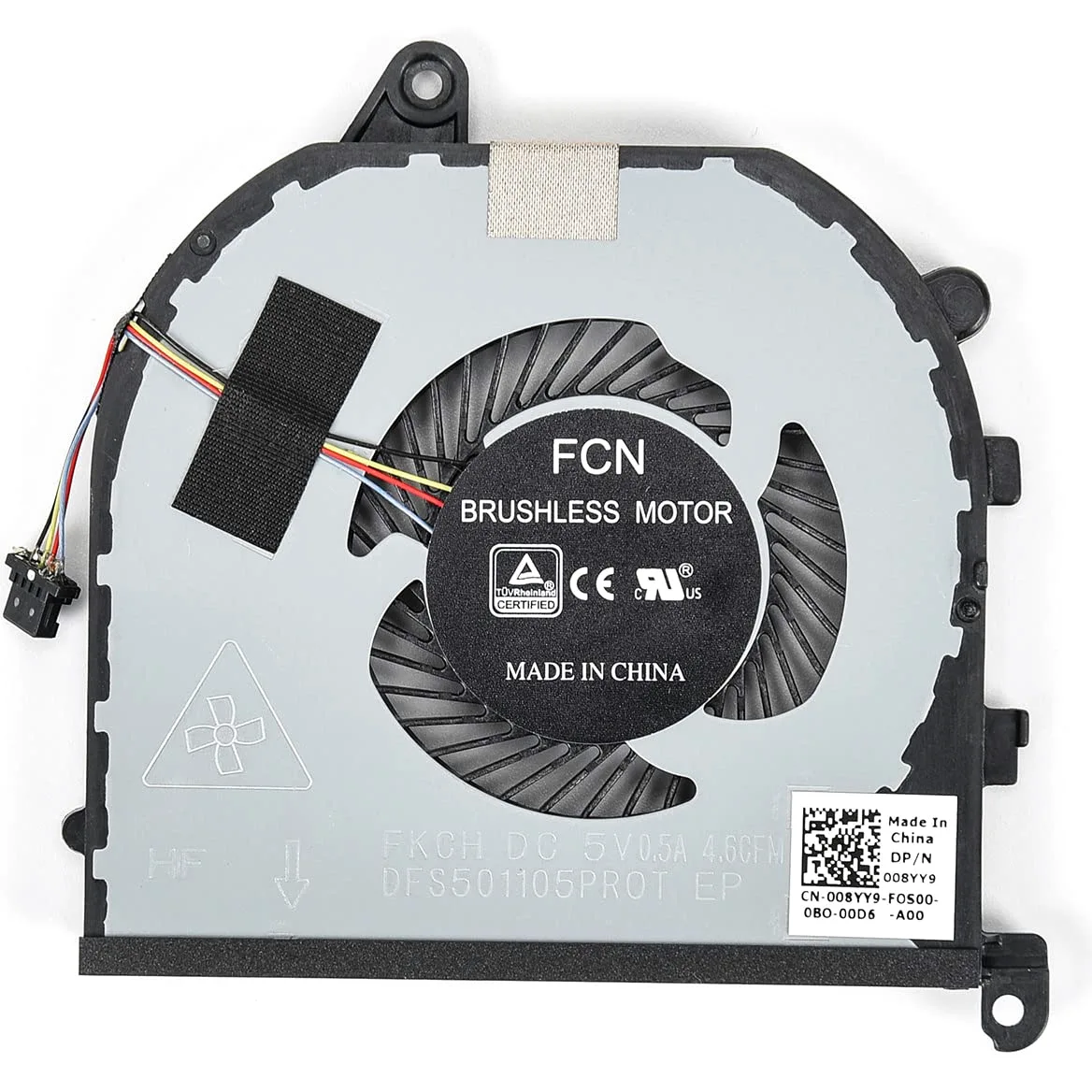 Ventola di raffreddamento CPU w/GPU di ricambio per Dell XPS 15 9570 & XPS 15 7590, Precision 5530 5540 Series Laptop P/N: 008YY9 0TK9J1 TK9J1 08YY9