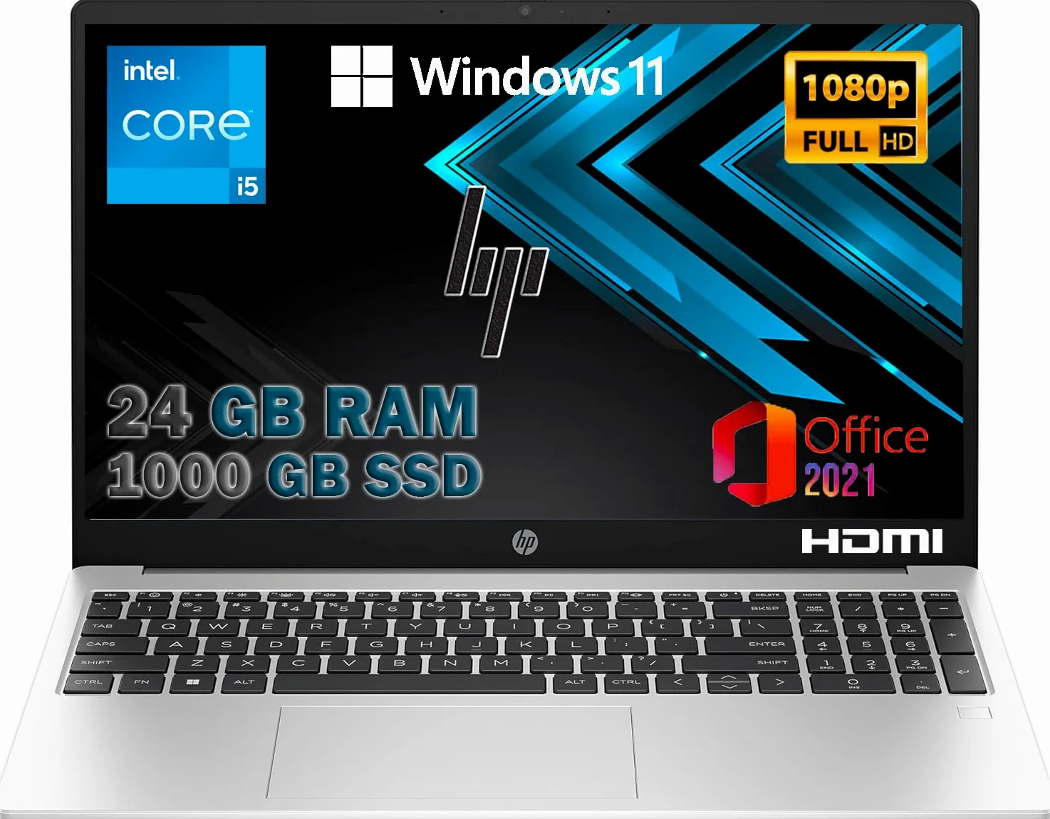 HP Probook 450 G10 Notebook portatile Silver, RAM 24GB, SSD 1TB, Display FullHD 15.6", Cpu Intel i5-1334U 10 Core da 4,6 GHz, fingerprint, Win11 Pro, Office Pro 2021