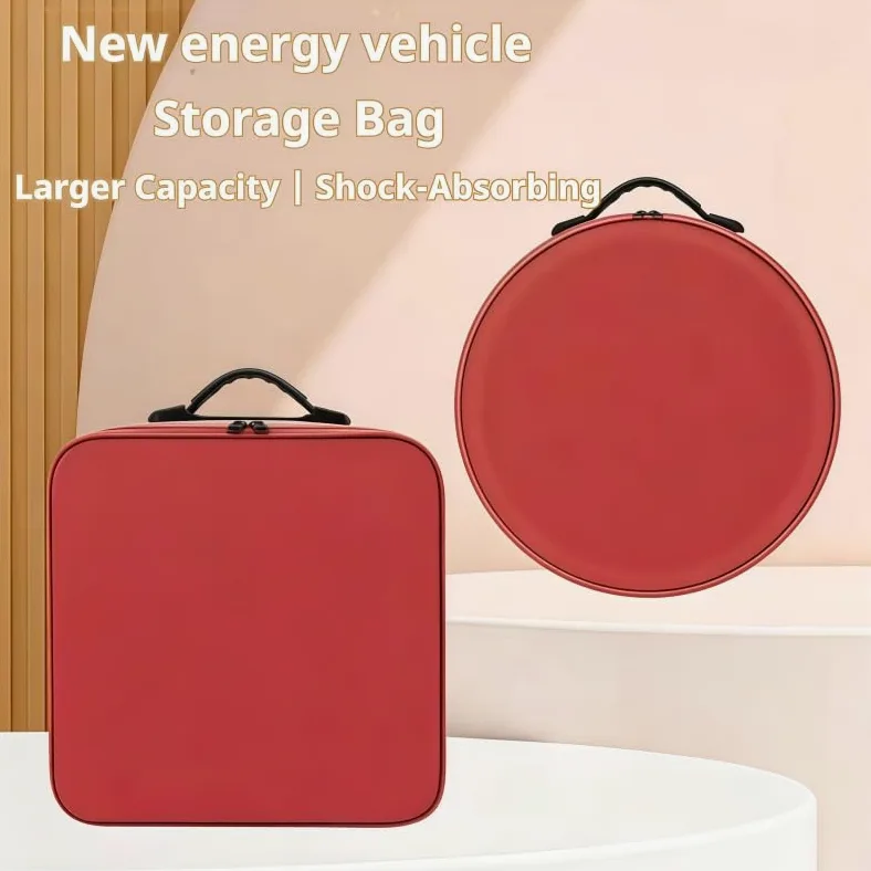 Borsa Cavo EV per Lucid Air Sapphire 2024-2026 Organizer Impermeabile | Custodia in pelle Nappa con chiusura a strappo posteriore per mantenere ordinati i cavi di ricarica nel bagagliaio.