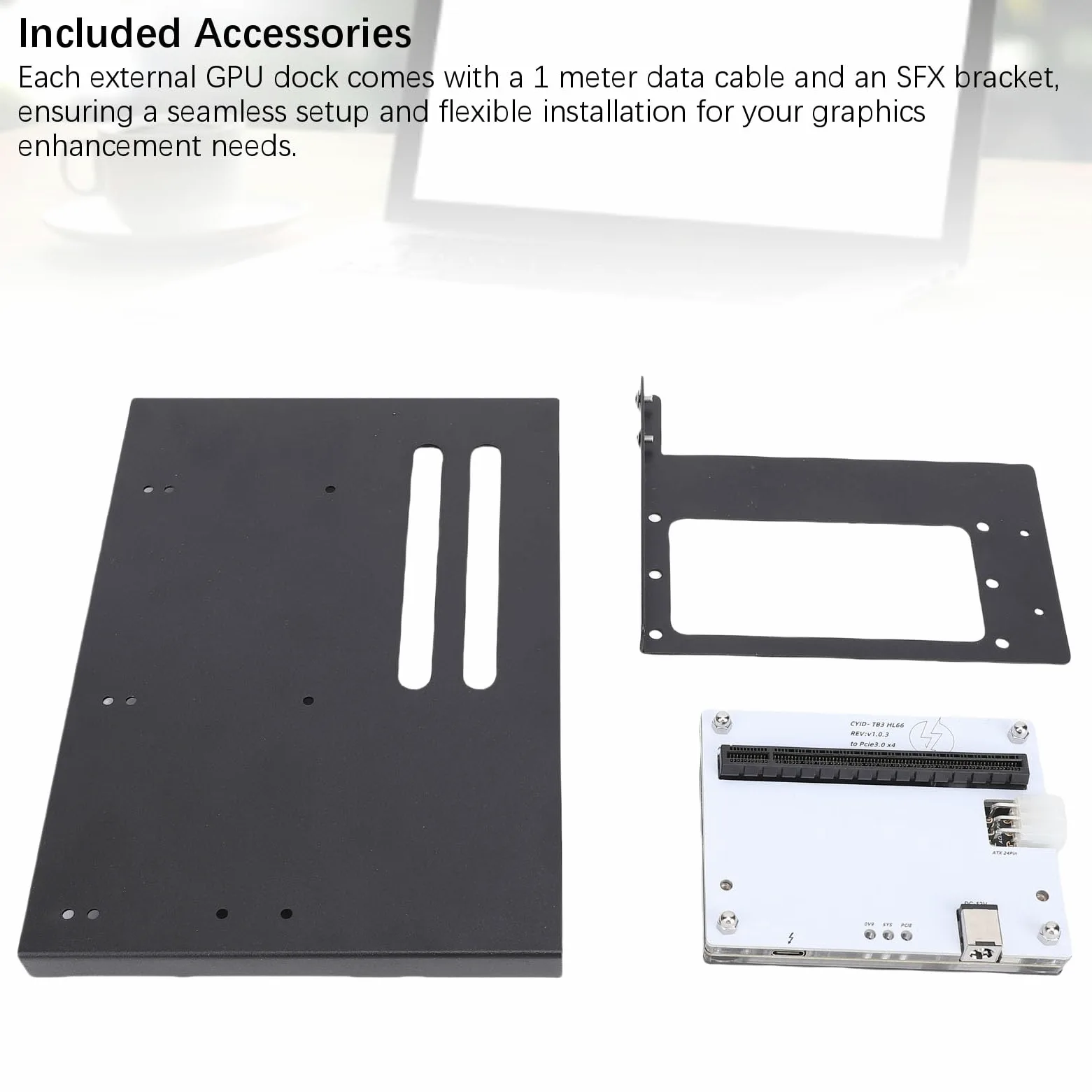 Tosuny Dock GPU Esterno, 3, 4 USB4, per Computer Portatili e Desktop | PCIe 16X Slot, Fit Series, Hot Swap, SFX Bracket, for Laptop PC