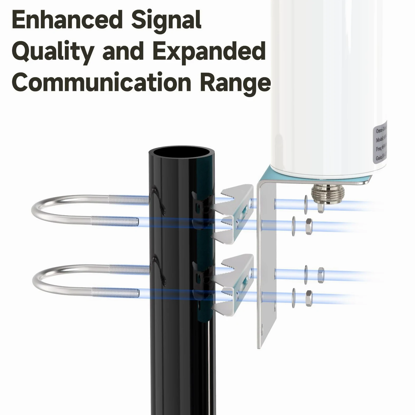 Superbat Antenna 4G Esterna 698-2700MHz 12DBi Omnidirezionale Antenna a Barile Esterna Connettore N Femmina Per 4G LTE Segnale Booster Router Casa Ufficio Veicolo Segnale Booster