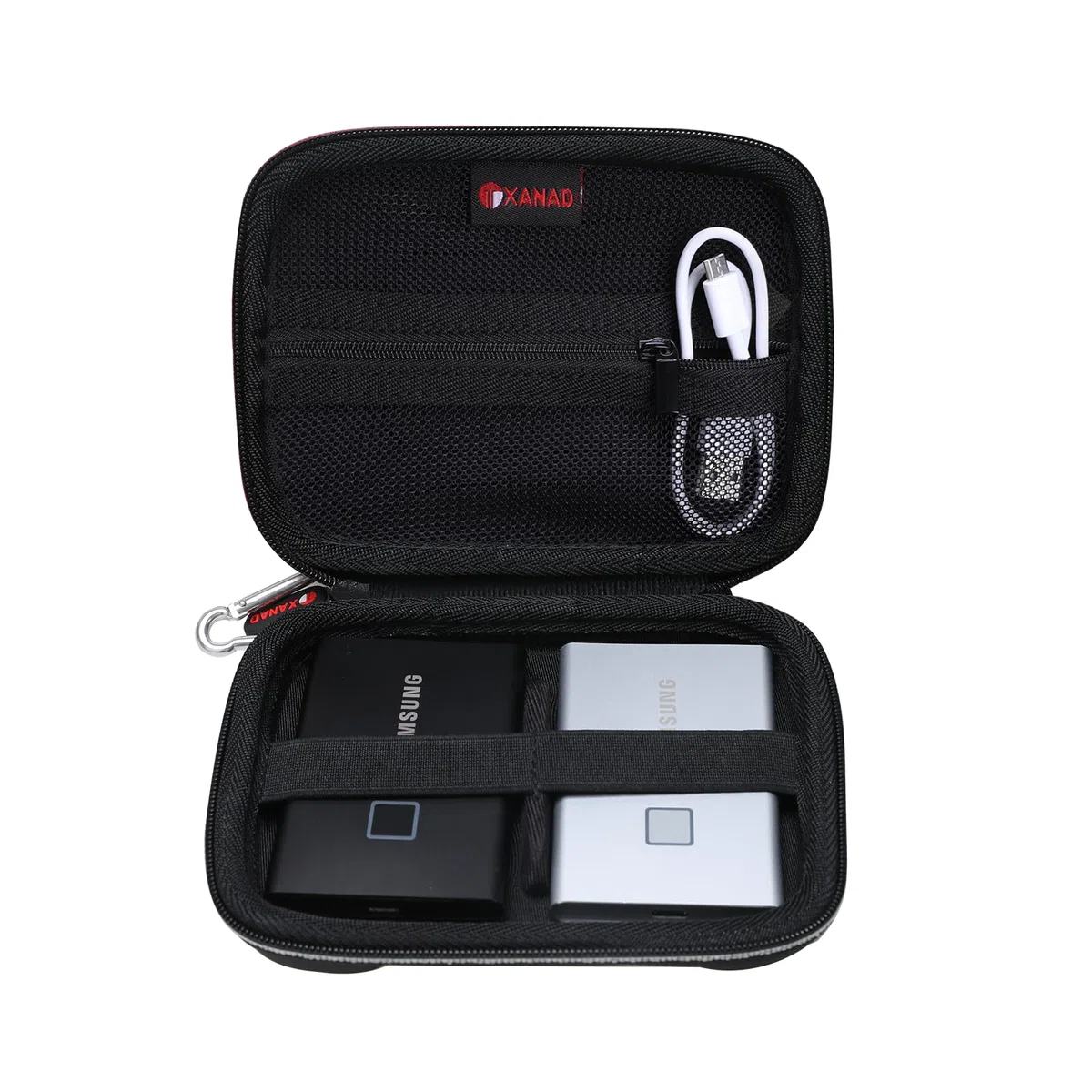 XANAD Custodia per Samsung T7/Shield/T9/ Netac ZX20 / Crucial X9/X10 Pro/Toshiba 512GB 1TB 2TB 4TB External SSD Nero