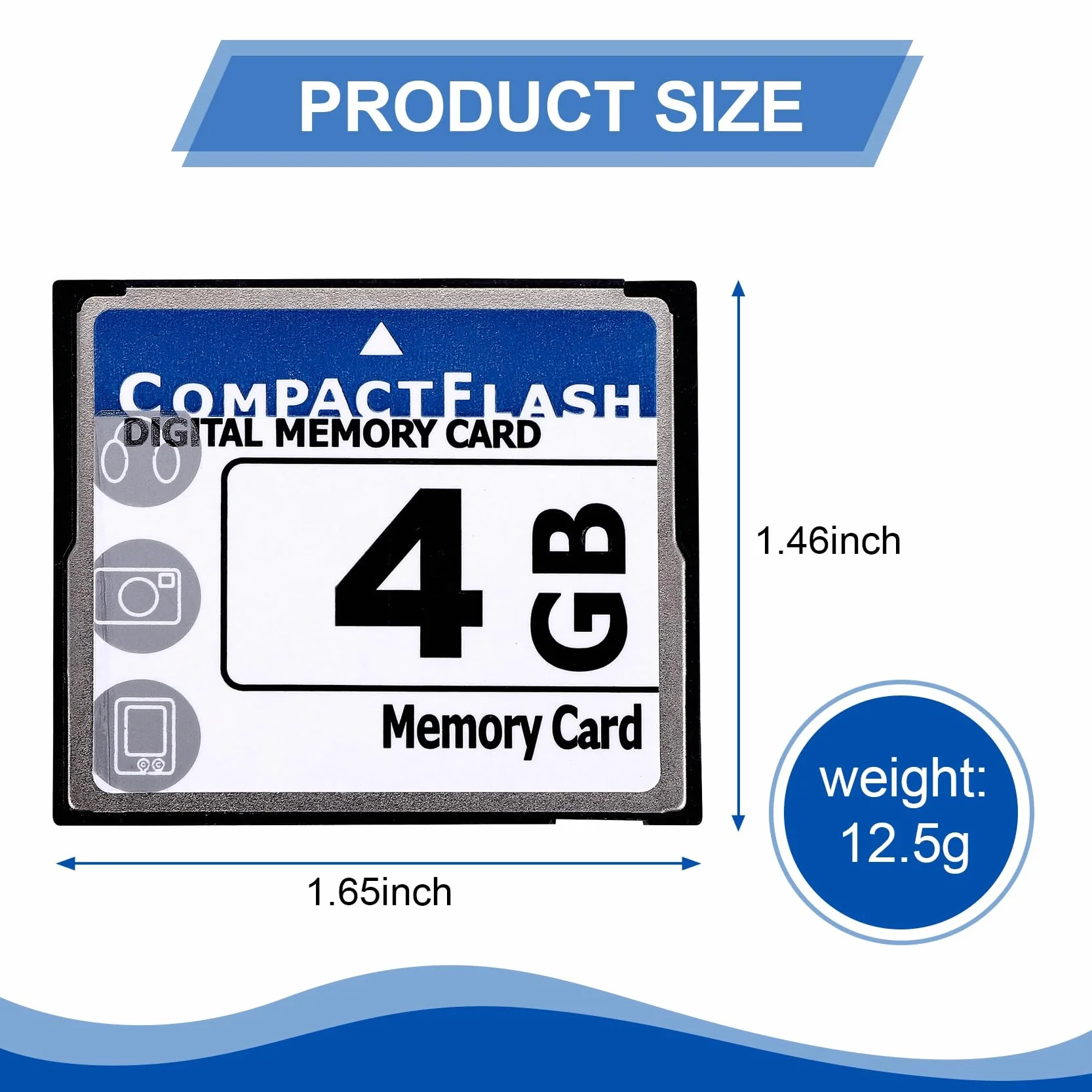 Scheda di memoria professionale 4 Gb Compact Flash (Whiteandblue)