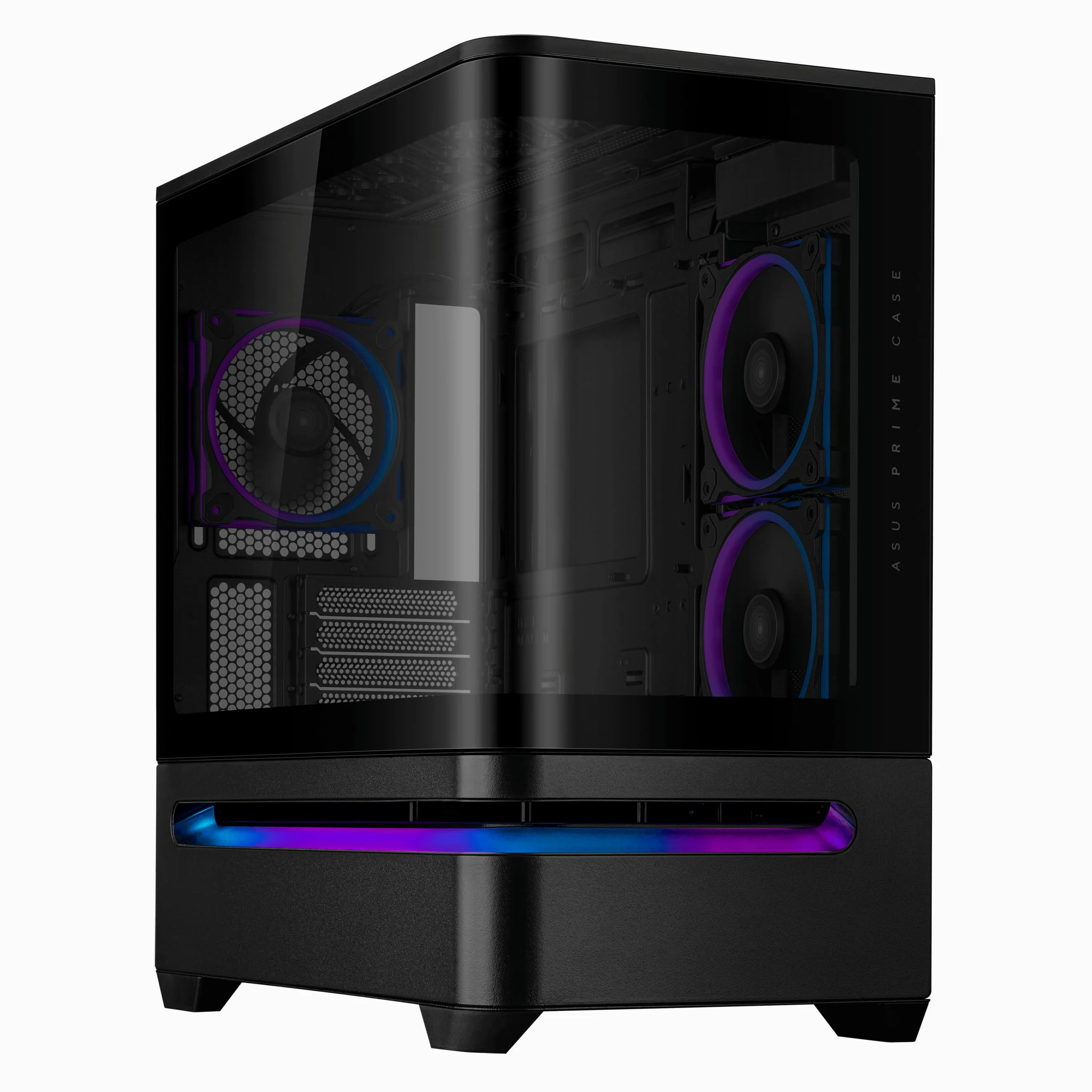 ASUS Prime AP202 ARGB, Case mATX, Pannelli Tool-Free, Supporto per Dissipatori da 360mm, Schede Grafiche da 420 mm e Alimentatori da 200 mm, 3 Ventole ARGB Integrate, Porta USB-C, Nero