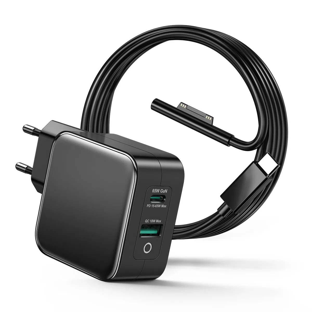Alimentatore Surface Pro 65W Caricatore Caricabatterie per Surface Pro 9/8/7/6/5/4/3/X/2017 Surface Go/Surface Laptop/Surface Book Model 1706 1800 con Port USB