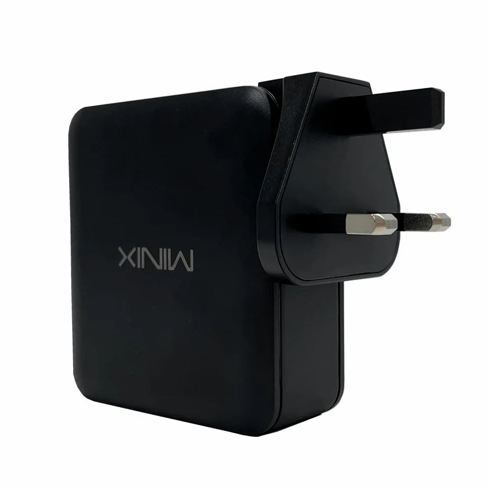 MINIX P165 Caricatore da muro a 4 porte 165W Turbo, con 3 porte USB-C, 1xUSB-C1 PD3.1 (140W) 1xUSB-C2 3.0 (100W) 1 x USB-C3 3.0 (30W) + 1 x USB- A 22,5W Ricarica rapida per laptop, tablet, smartphone