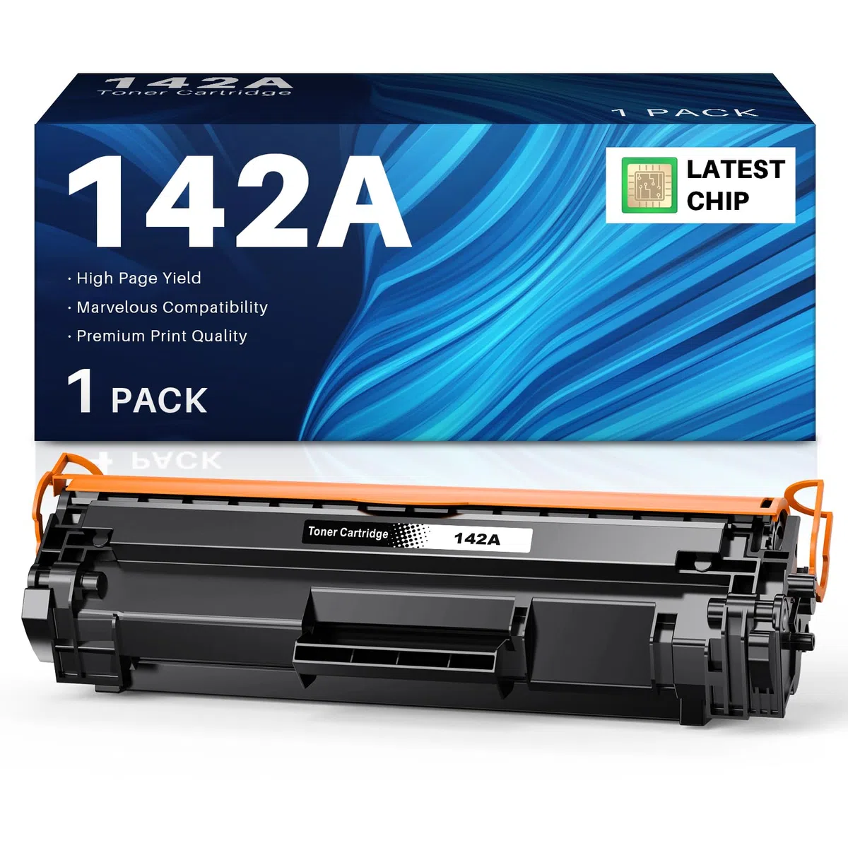 142A con chip cartuccia toner compatibile con HP 142A per HP Laserjet MFP M140w M110w M110 M140 M140w M139w M139 (1 nero)