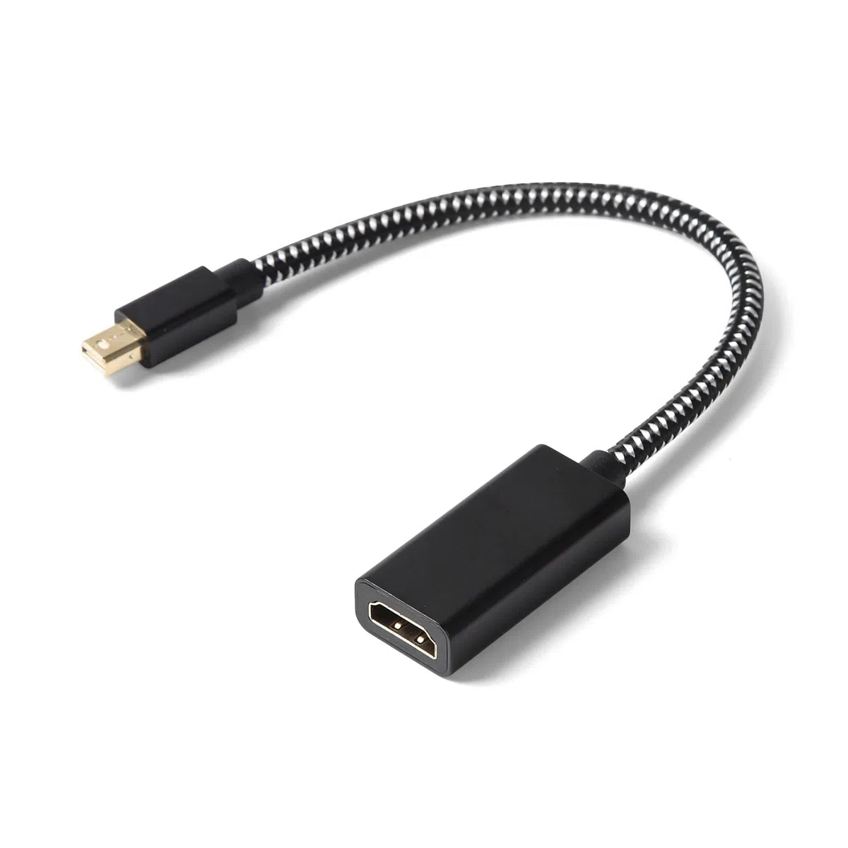 zimaboard Cavo Mini DisplayPort maschio a HDMI femmina 4K 60Hz, adattatore Thunderbolt a HDMI compatibile, Macbook Pro, Microsoft Surface Series e qualsiasi altra porta MiniDP Nero
