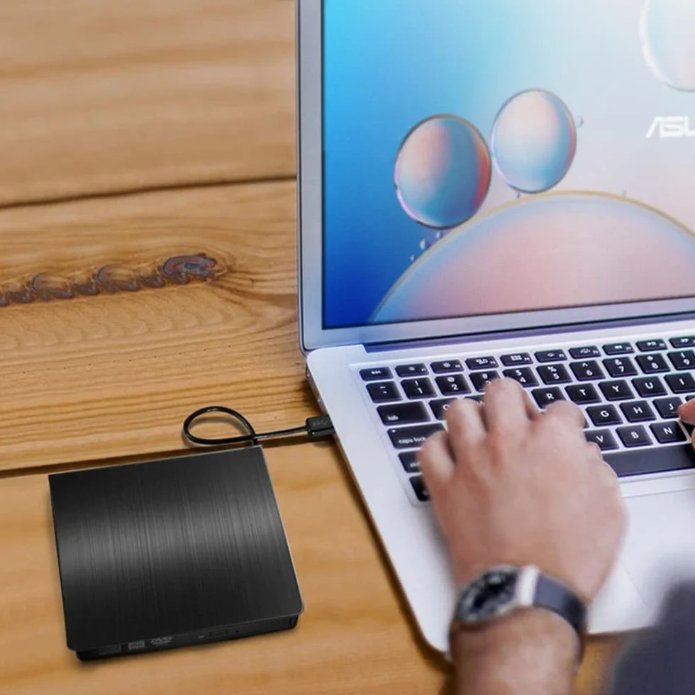 Retoo External DVD Drive USB 3.0 Type-C CD DVD +/-RW Optical Drive USB C Burner Slim CD/DVD ROM Rewriter Writer Reader Portable for PC Laptop Desktop MacBook Mac Windows 7 8.1 10 Linux OS Appl