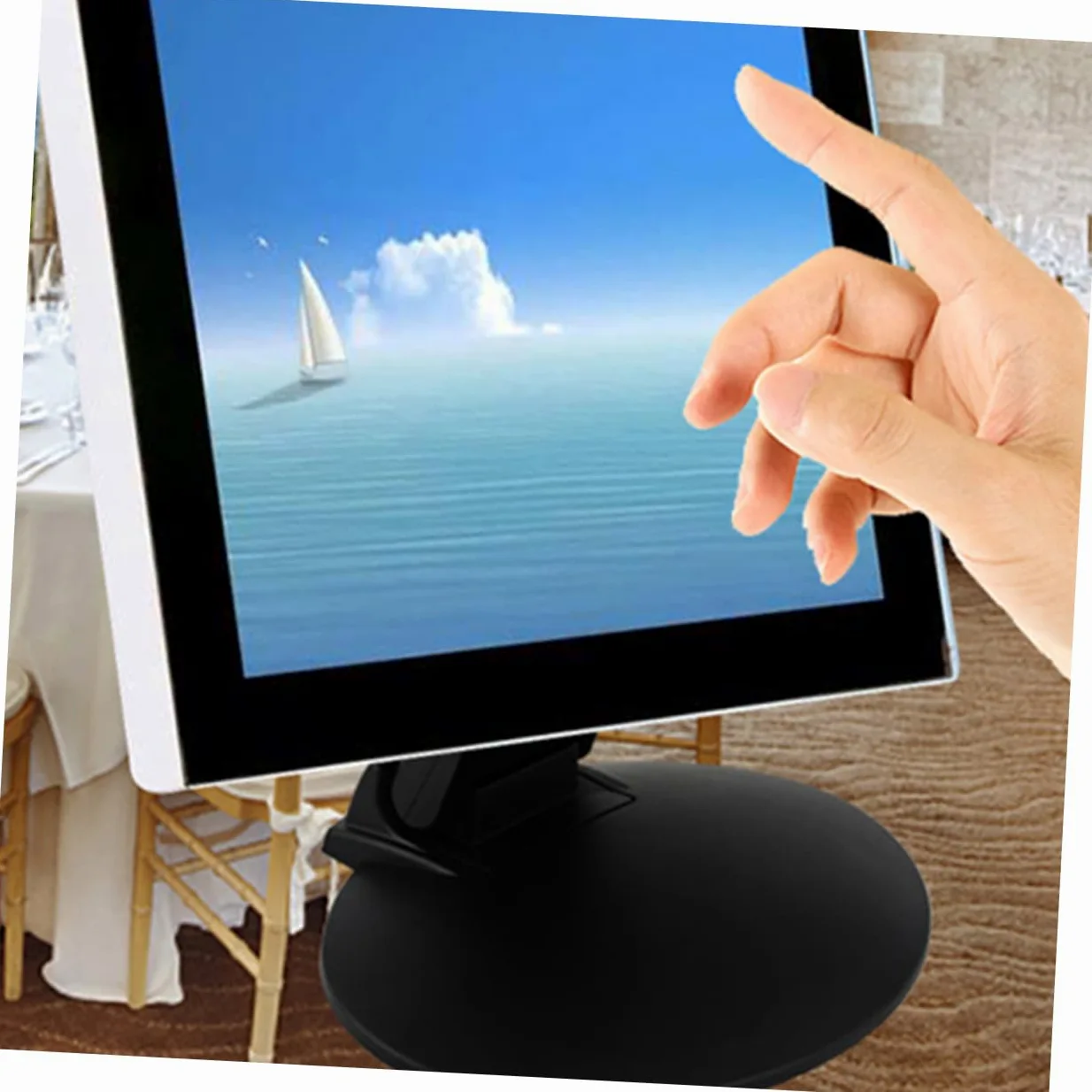 jojofuny Supporto per Monitor Base Stabile per Monitor LCD Staffa in Ferro per Computer Altezza per Ufficio Studio