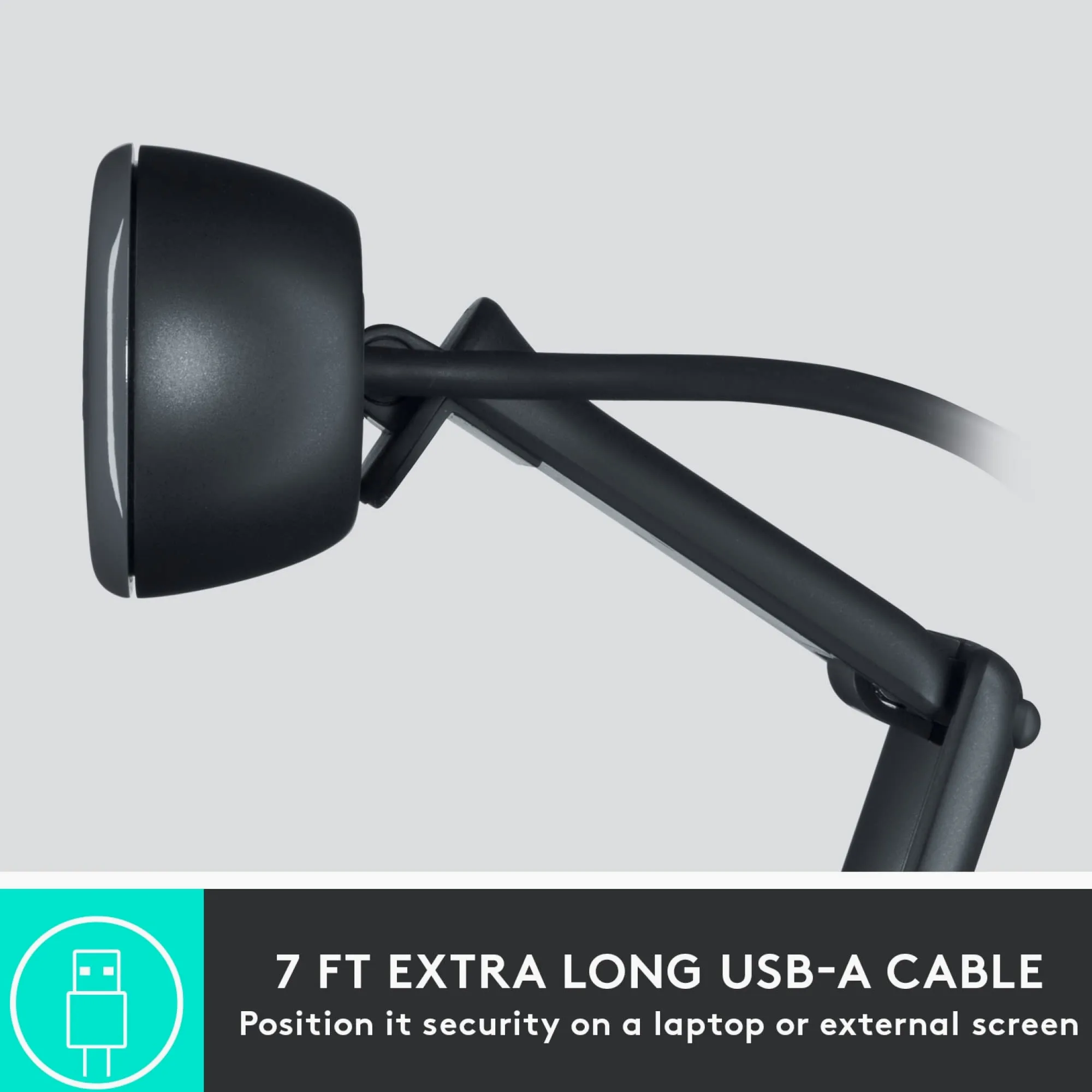 Logitech C505 Webcam HD | Videocamera USB Esterna 720p HD per Desktop, Laptop, Microfono a Lunga Portata, PC, Mac, Chromebook - Nero