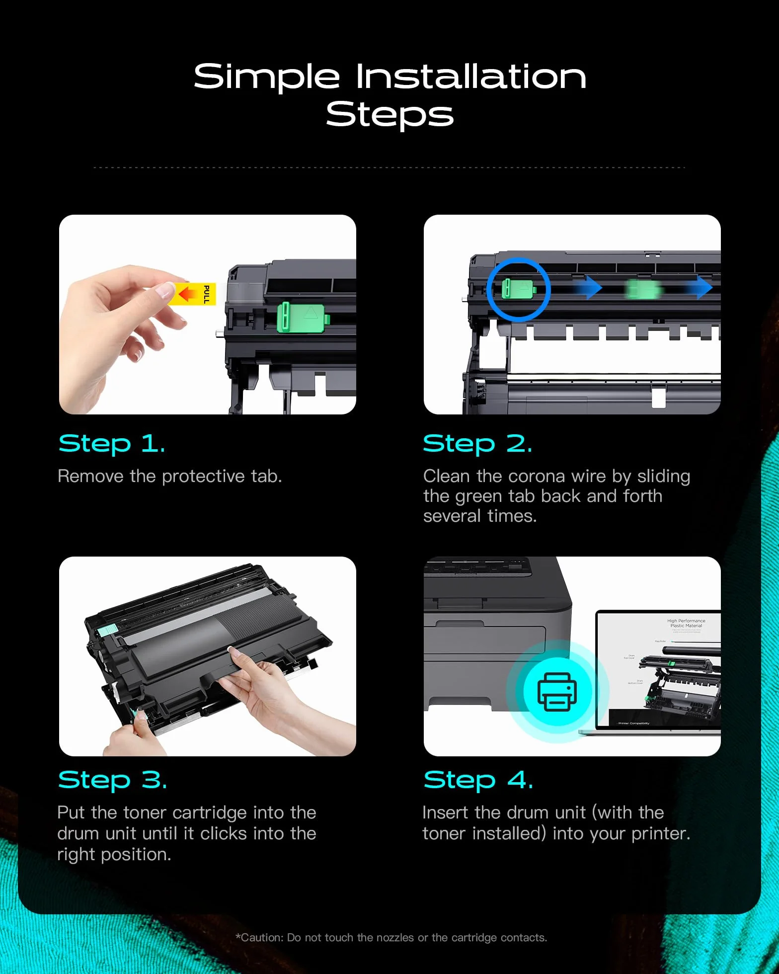 iNKPAD DR2510 unità Tamburo Compatibile con Brother TN2510 TN2510XL per HL-L2400DW HL-L2445DW DCP-L2660DW DCP-2620DW MFC-L2800DW MFC-L2860DW