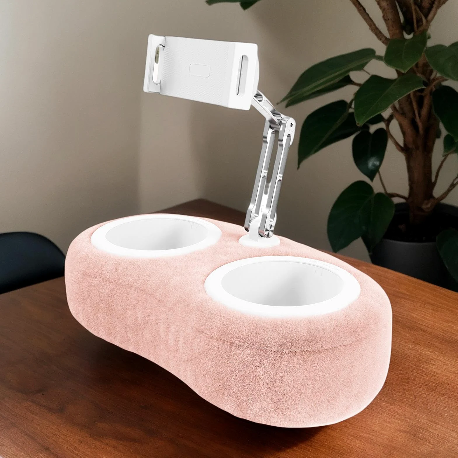 Supporto Cuscino per Tablet Supporto Telefono per Scrivania | Portatable Regolabile per Toeletta Divano Scrivania con Base Girevole
