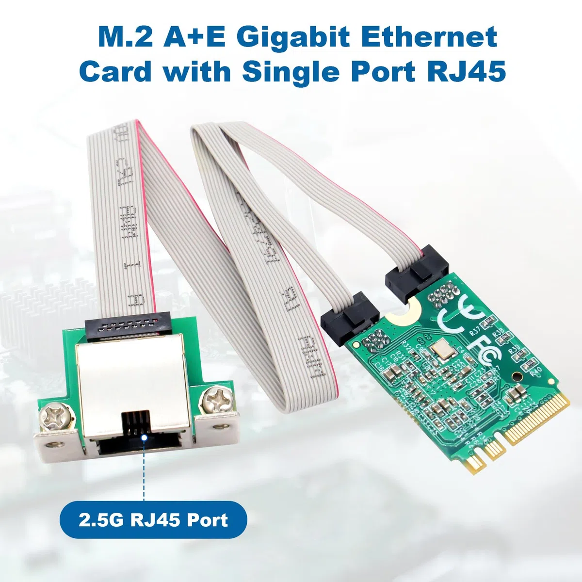 M.2 2.5G Gigabit LAN Ethernet, M.2 Key A+E 2.5 gbit scheda di rete con chipset RTL8125B, singola porta multi Gigabit PCIExpress adattatore di rete per Win/Linux