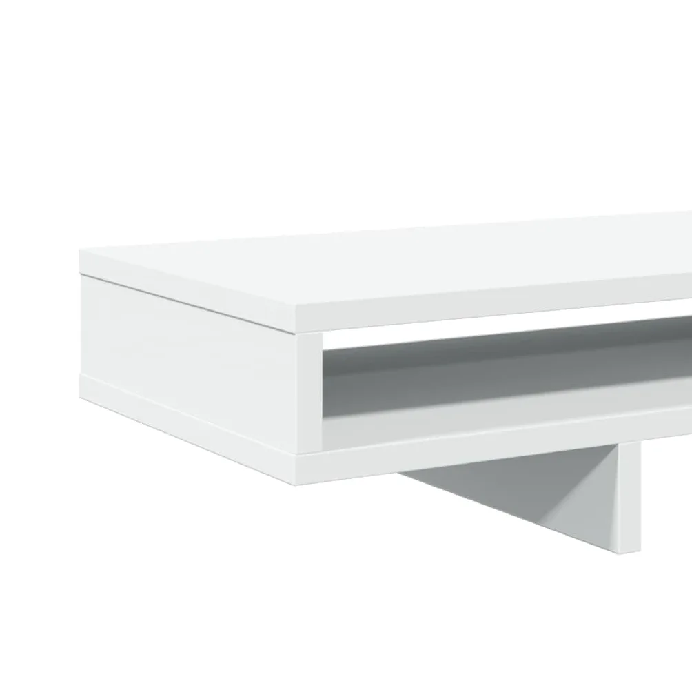 Generico Supporto per Monitor Bianco 100x27x15 cm Legno Massello di Pino,Dispositivi elettronici,Accessori per dispositivi elettronici,Accessori per Computer,Rialzi e Supporti per computer-854751
