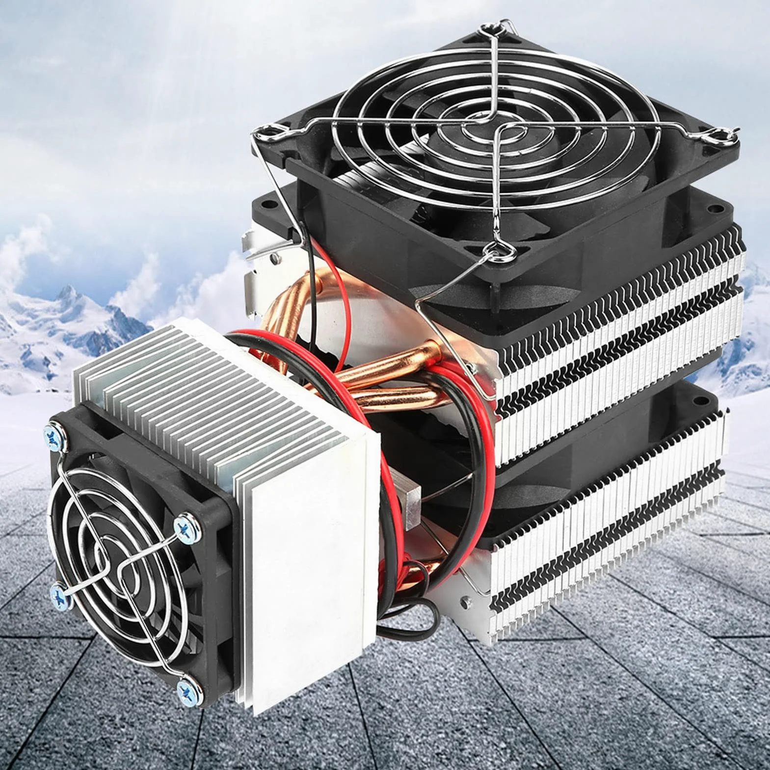 Dispositivo di Raffreddamento Termoelettrico per Dispositivo di Raffreddamento a Refrigerazione a Semiconduttore Fai-da-te per Mini Frigorifero, Condizionatore D'aria, per Animali Domestici