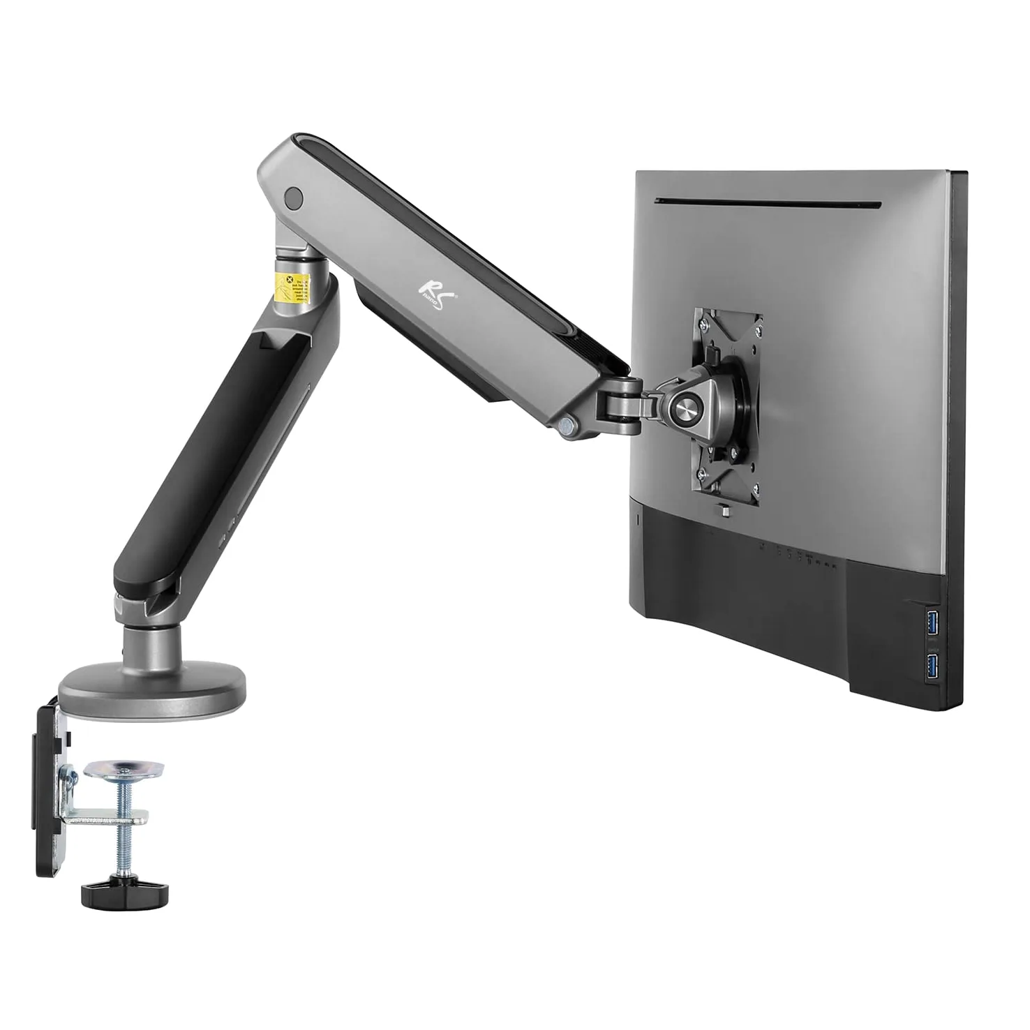 Supporto per monitor da gioco NanoRS 17-32" con illuminazione LED RGB regolabile Supporto da tavolo Regolabile in altezza Girevole Inclinabile Max. 9 kg VESA 75x75 / 100x100 (1x)