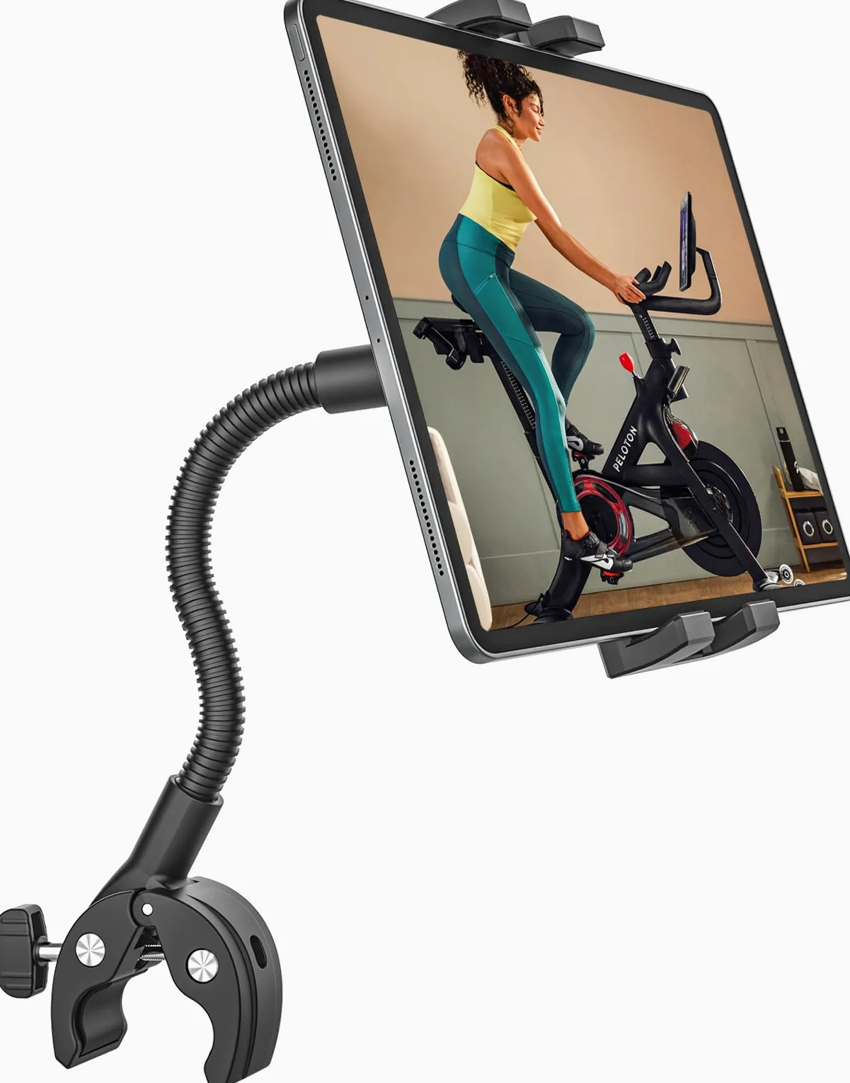 GDZN Supporto Tablet Collo dOca per Sedia a rotelle, Passeggino, Cyclette, Spin Bike, Tapis roulant, Barca, Bicicletta Manubrio per iPad Pro 12.9, Mini Air, Galaxy Tab, Lenovo 4.7-13" Tablet Cellulare