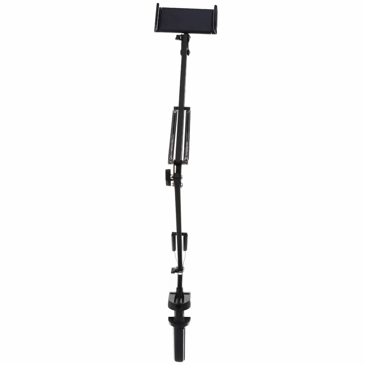Supporto Telefono da Scrivania in Metallo Nero con Braccio Articolato Flessibile Supporto per Tablet e Smartphone Staffa Resistente per Uso Quotidiano