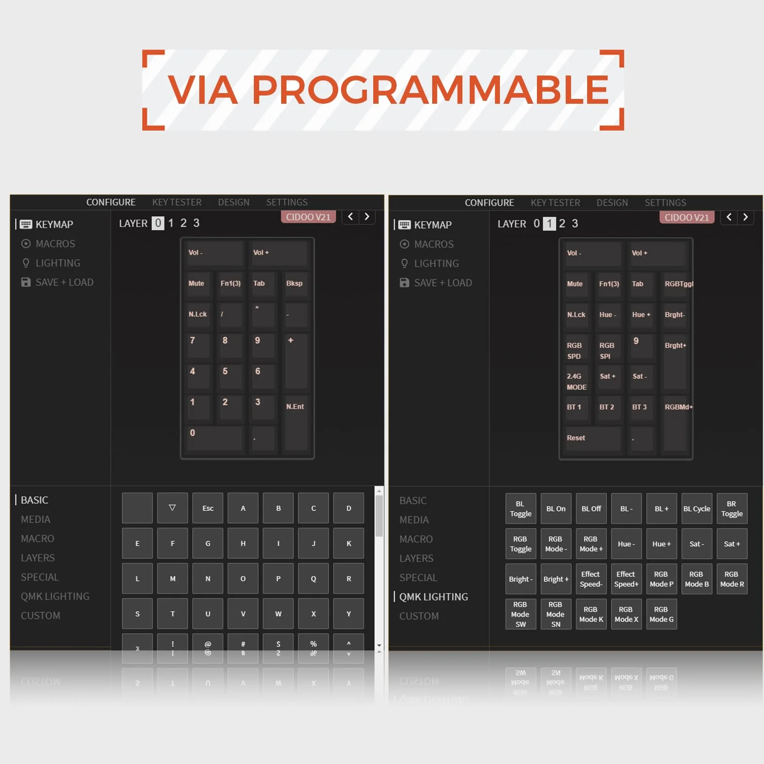 EPOMAKER CIDOO V21 Tastiera Numerica a Guarnizione, Programmabile VIA, Tastierino Numerico Sostituibile a Caldo Bluetooth 5.0/2.4ghz/Wired con Custodia in Lega di Alluminio, Schiuma Poron per E-sport