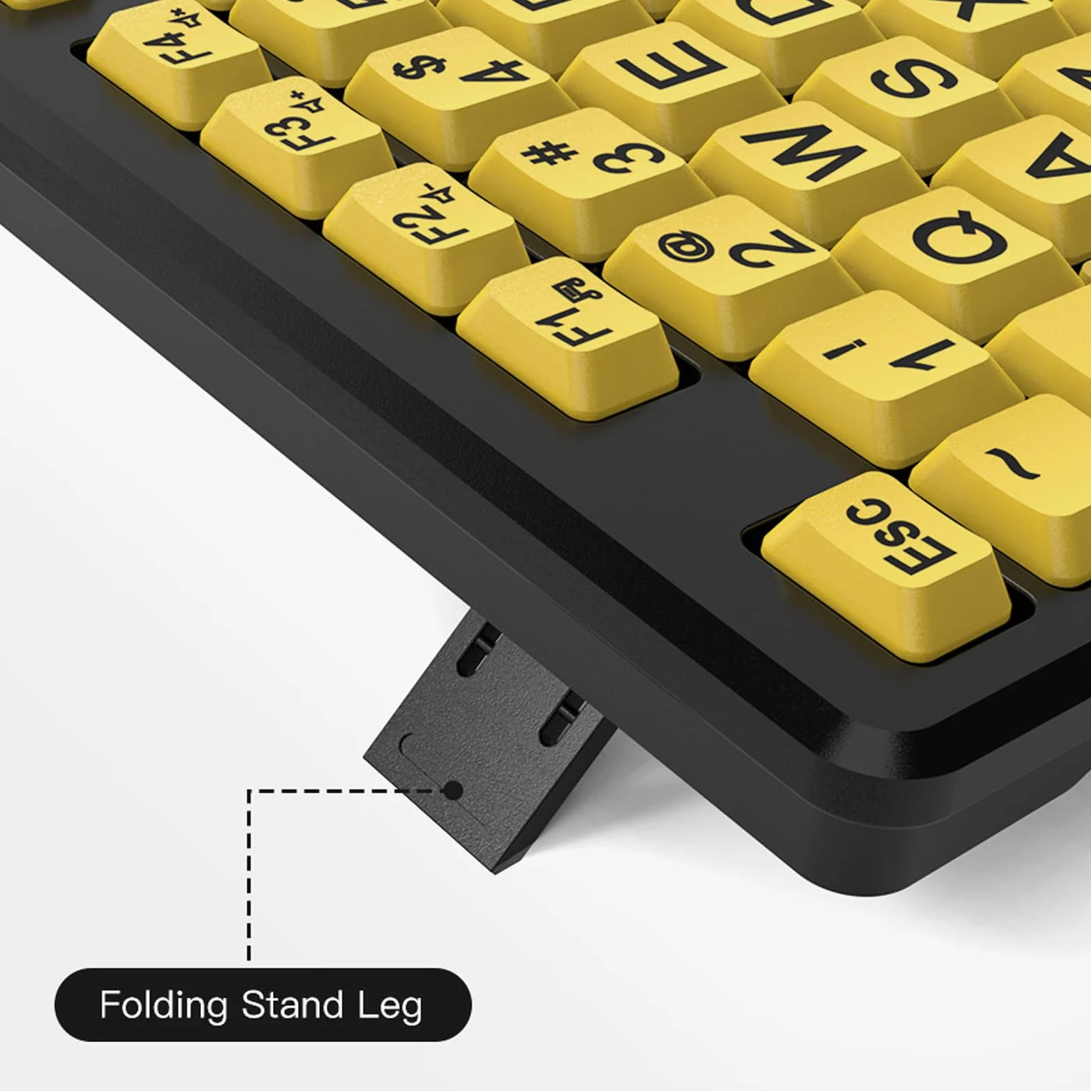 Tastiera con Stampa Grande a 104 Tasti, Tastiera Cablata USB per Studenti Anziani e Persone con Problemi di Vista Esperienza di Digitazione Confortevole per PC
