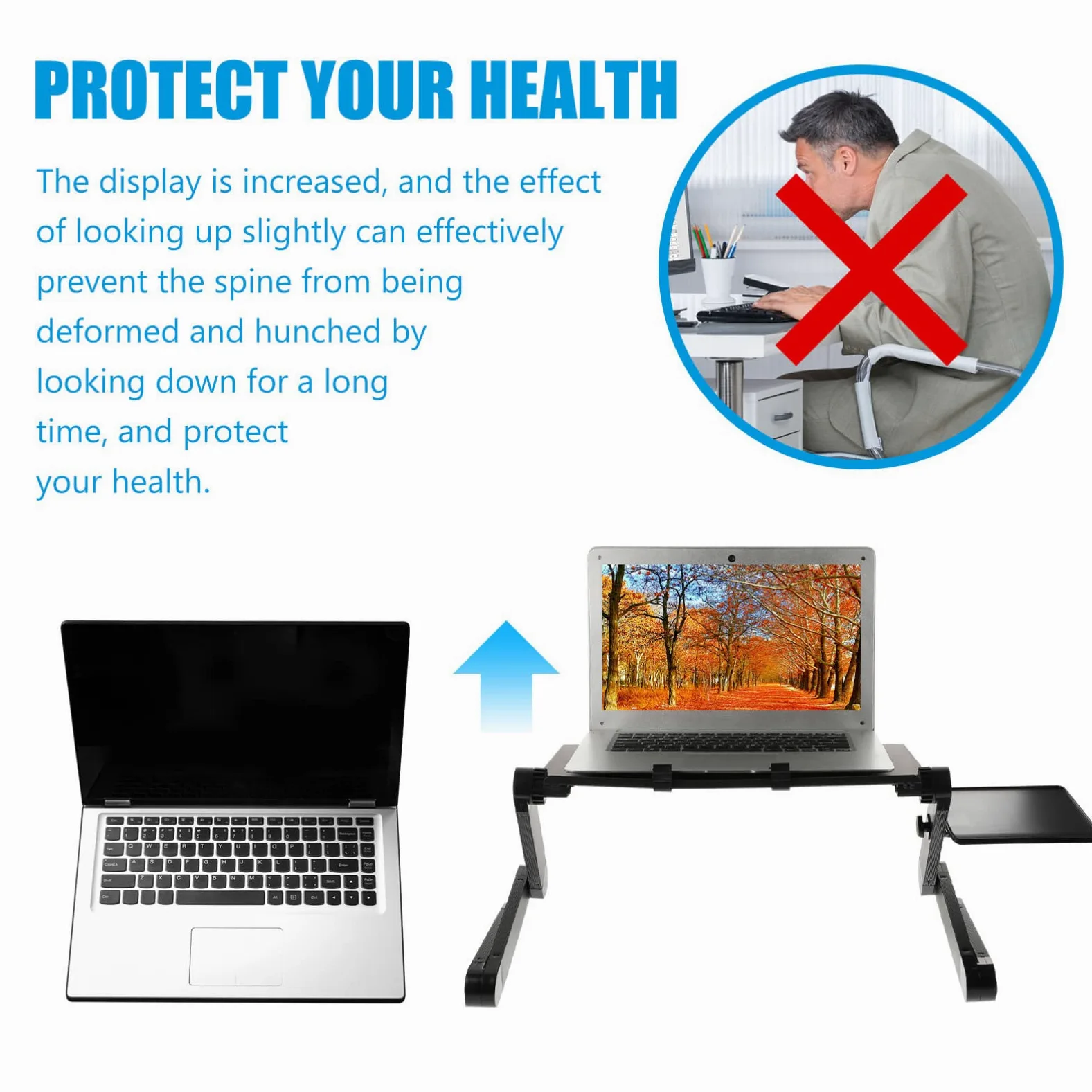 Veemoon Rialzo Laptop Lega Di Alluminio Con Ventilazione Supporto Pieghevole Ergonomico Per Notebook Per Uso Domestico e Ufficio