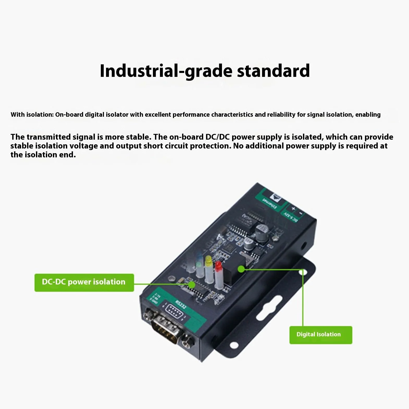 Server modulo Ethernet RS232 maschio a RJ45 RS485 a RJ45 per modulo Ethernet industriale