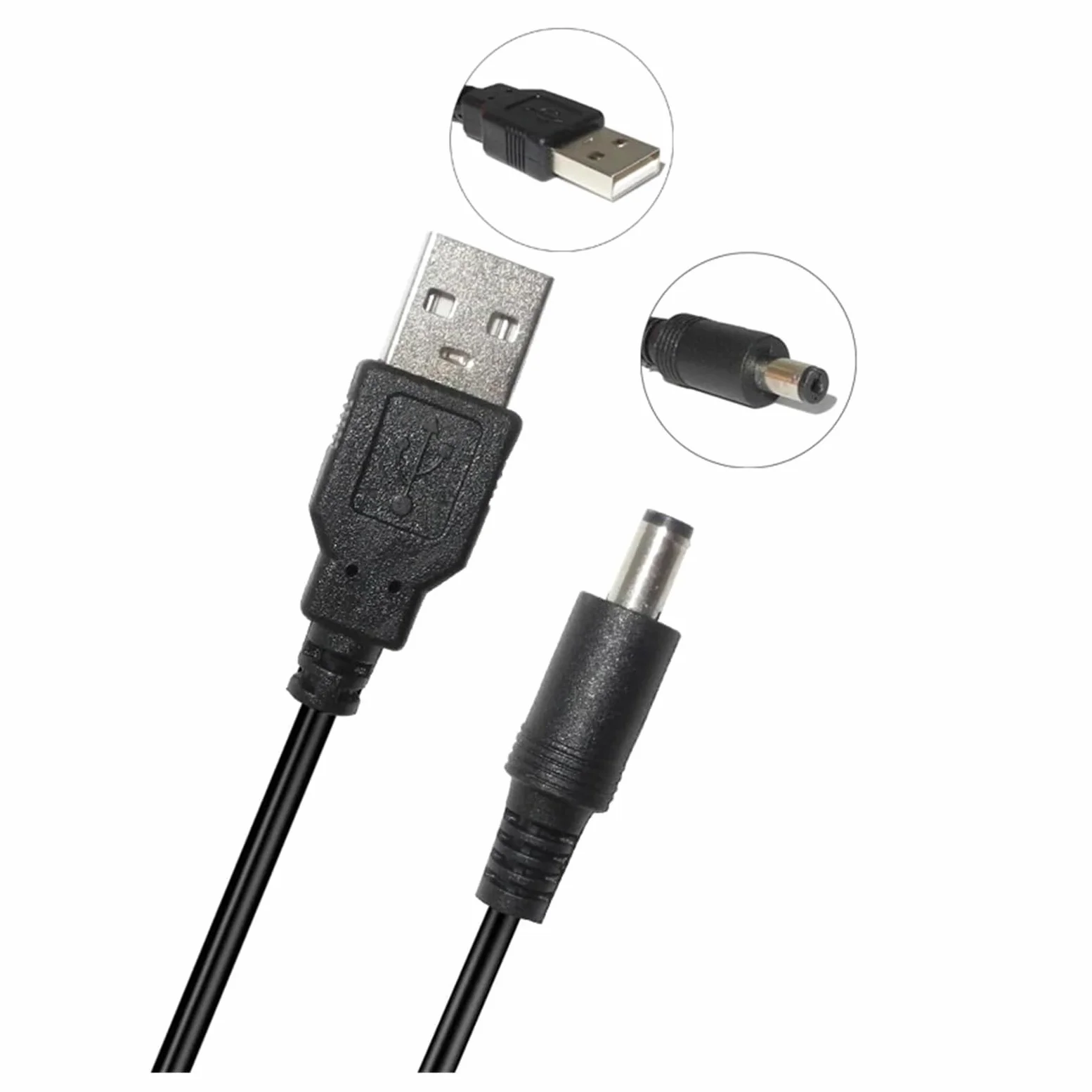 Adattatore da USB a CC 8 in 1, 5,5 x 2,1 mm a micro USB da 2,5/4,0/3,5/1,35 mm