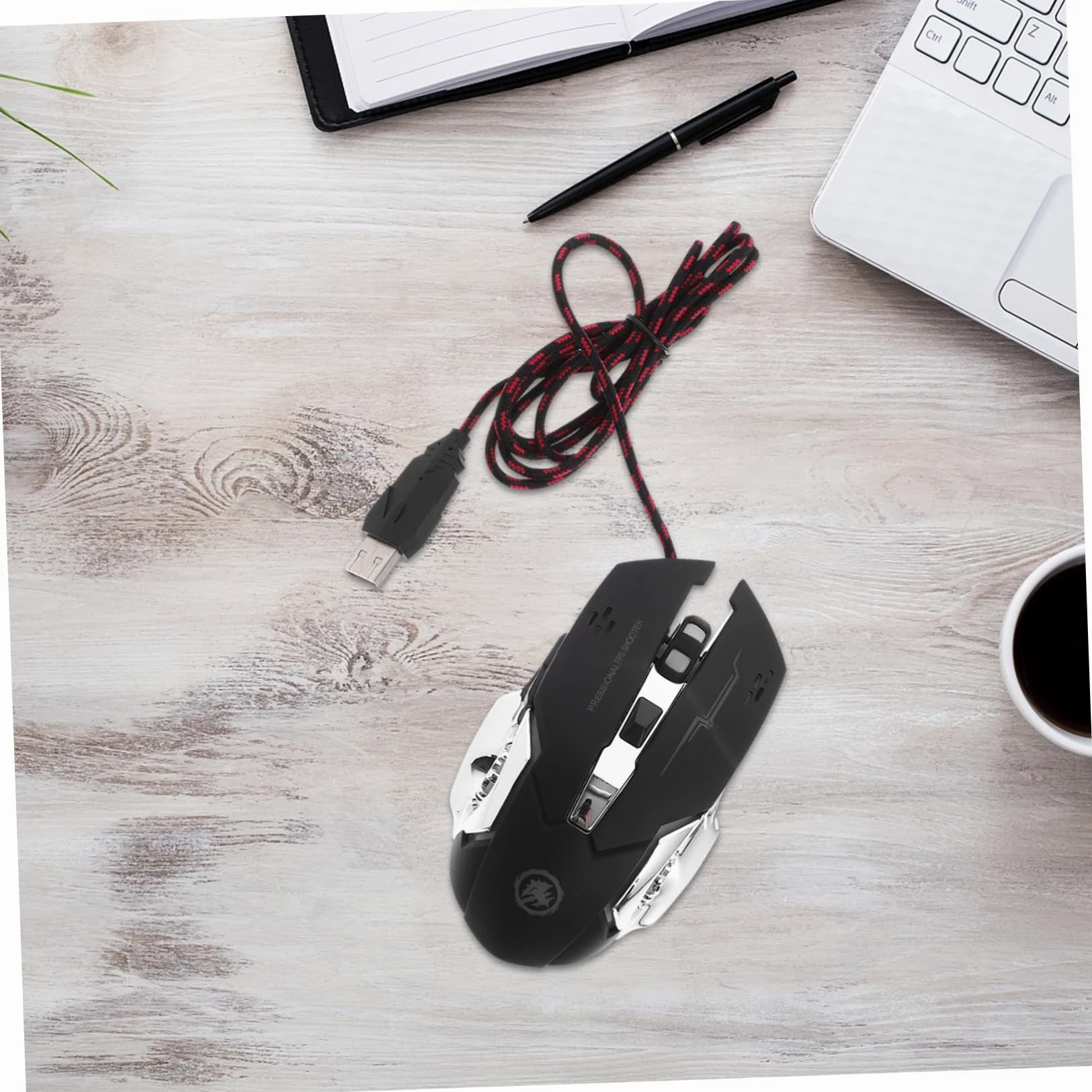 Gadpiparty 3pezzi Mouse Gaming Ergonomico Con Retroilluminazione Led Design Semplice e Comfort Dpi Compatibile Con Laptop e Desktop Materiale Resistente