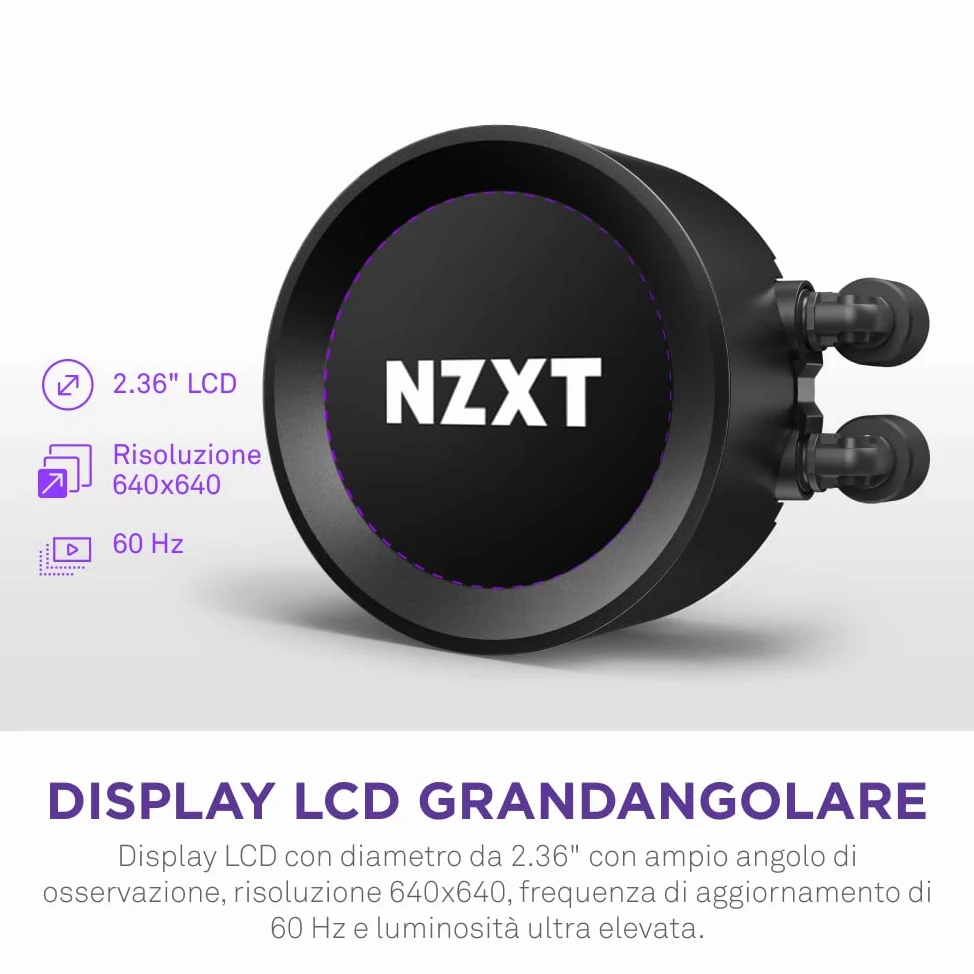NZXT Kraken Elite RGB 360- RL-KR36E-B1-360mm AIO CPU Liquid Cooler - Customizable 2.36" Wide-Angle LCD Display for GIFs, Images, Performance Metrics - 3 x F120 RGB Core Fans - Black