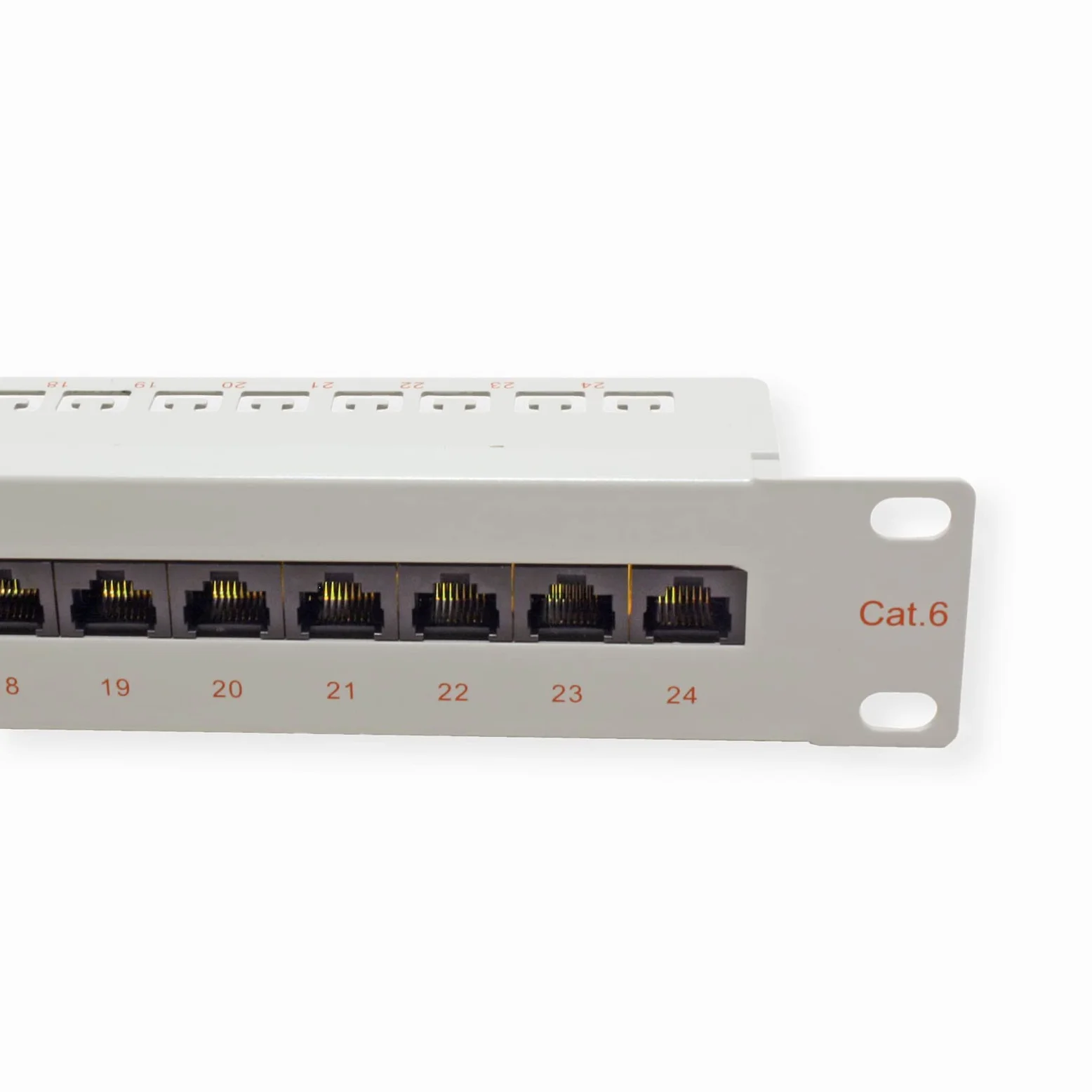 ROLINE Cat.6/Class E 19" Patch Panel, 24 Ports, UTP light grey pezzo di pannello