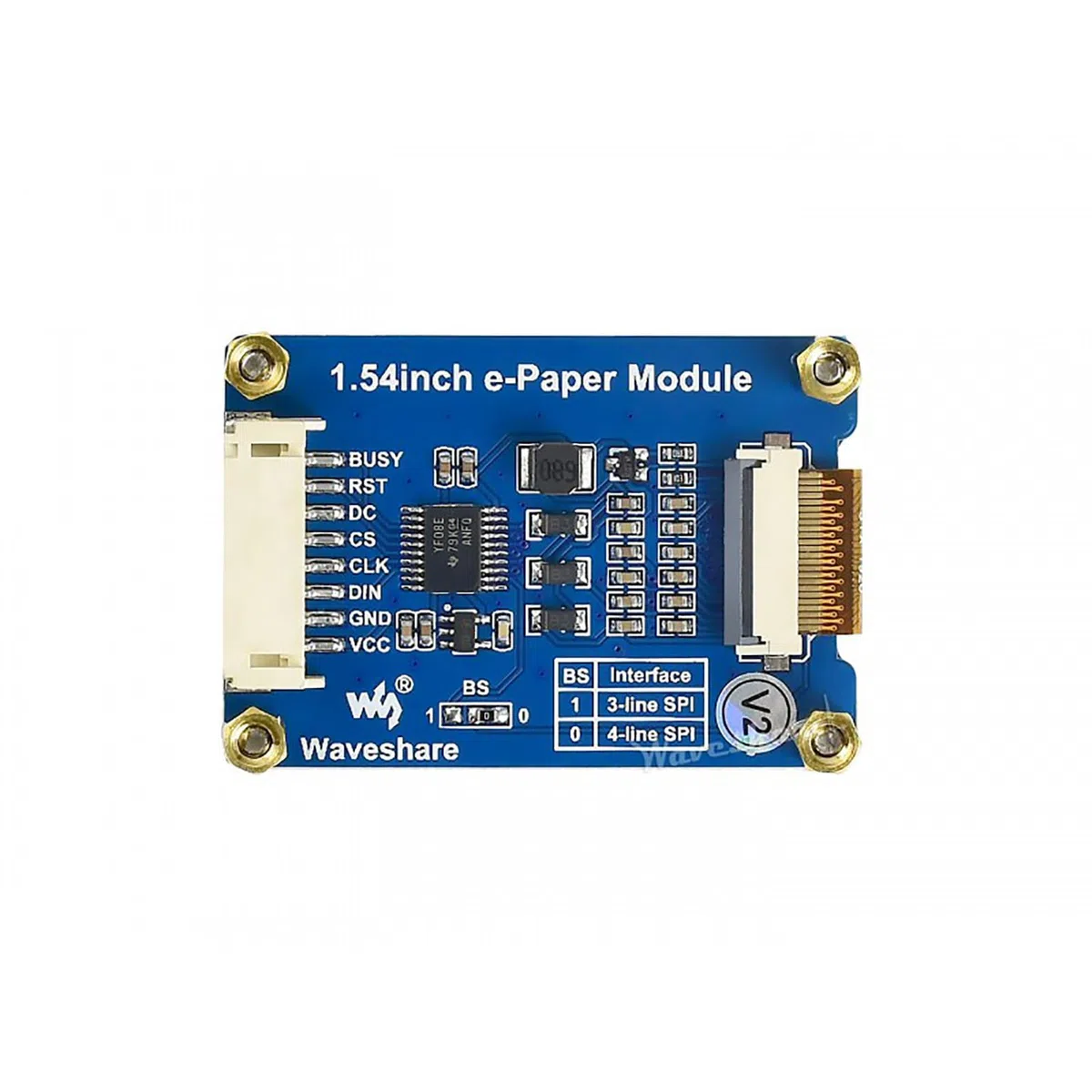 Waveshare 1.54 inch E-Paper Screen Display Module 200x200 3.3v E-Ink Electronic Display with Embedded Controller SPI Interface Support Partial Refresh for Raspberry Pi/Arduino/Nucleo/Jetson Nano