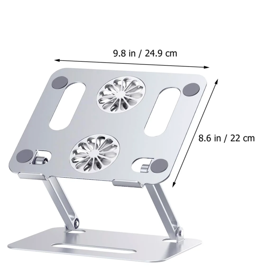 Base di Raffreddamento per Laptop in Lega di Alluminio Doppia Ventola e Supporto Regolabile per Creare Un'atmosfera Estiva Ventilata e Migliorare Raffreddamento del Notebook