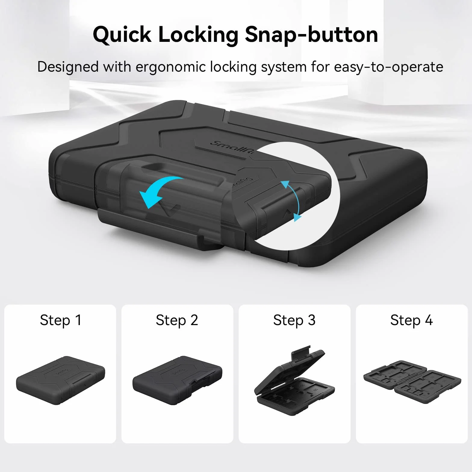 SMALLRIG Supporto per Scheda SD Custodia per Scheda di Memoria 15 Slot, Resistente all'Acqua per Scheda SD, Scheda Micro SD, Scheda CFexpress Tipo A, Scheda CFexpress Tipo B, Scheda XQD - 3192