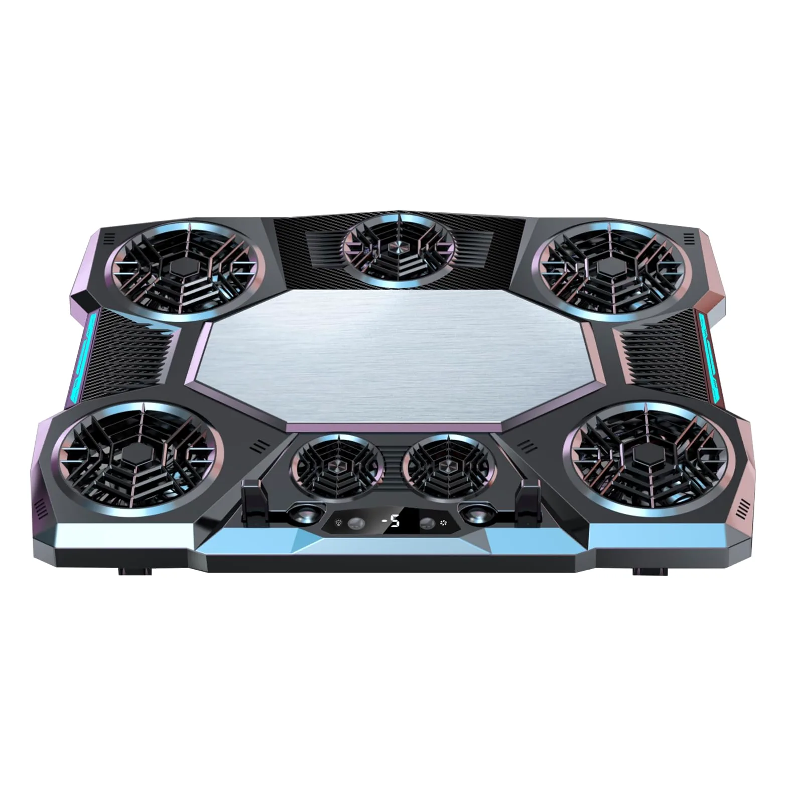 Supporto di raffreddamento per computer portatile, base di raffreddamento esterna per notebook da 12-21 pollici, regolabile in altezza, supporto per laptop in porcellana ghiaccio