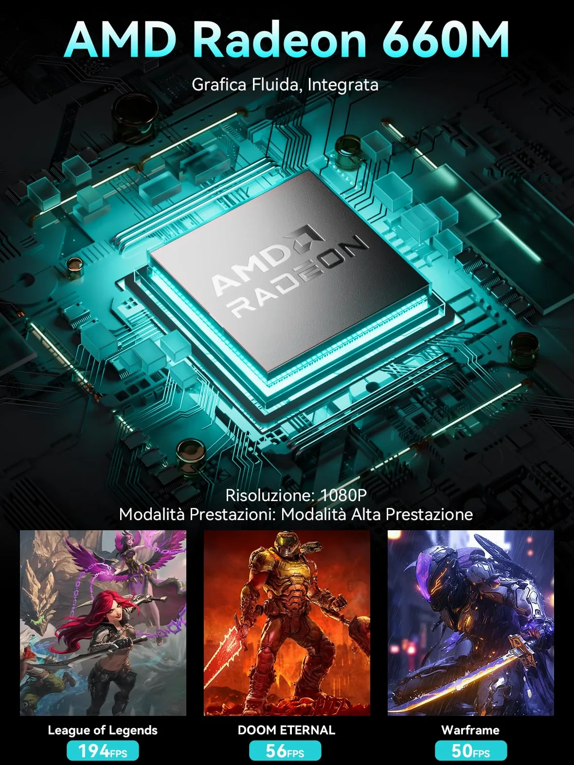 GMKtec Mini PC Ryzen 5 PRO 6650H(battere 7430U, 6C/12T 4.50 GHz), Dual 2.5GbE LAN, 16GB DDR5 RAM + 512GB PCIe SSD, M8 Mini Computer Desktop, Oculink, USB4, HDMI, USB-C per Ufficio/Gaming/Casa