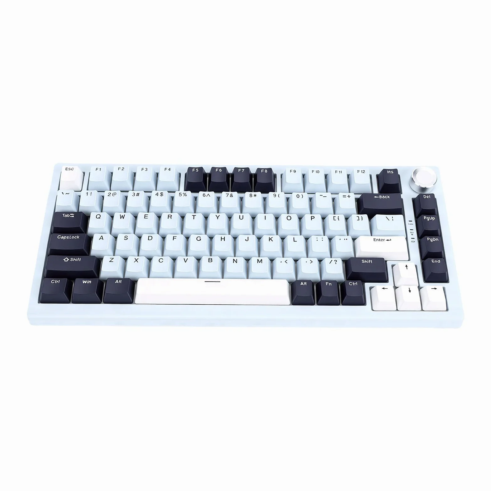 Asixxsix Tastiera Meccanica Wireless 81 Tasti Layout 75%, Bluetooth 2,4GHz (Blu Islanda)