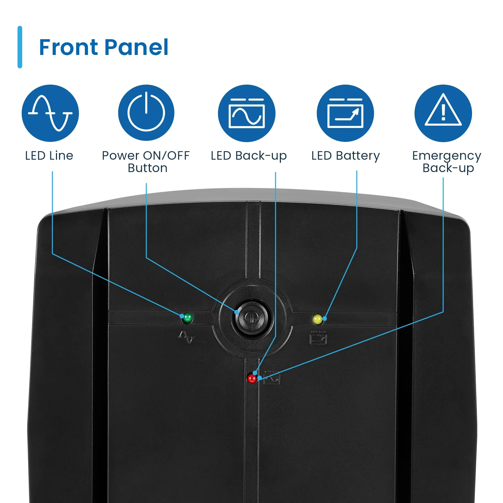 Ewent UPS Gruppo di continuità, Potenza 1300VA (720W) 250V, Protezione da Sovratensioni,Sbalzi Corrente e Blackout, Autonomia 20 min, 3 prese Schuko EU, AVR Line Interactive per PC, Modem, Console