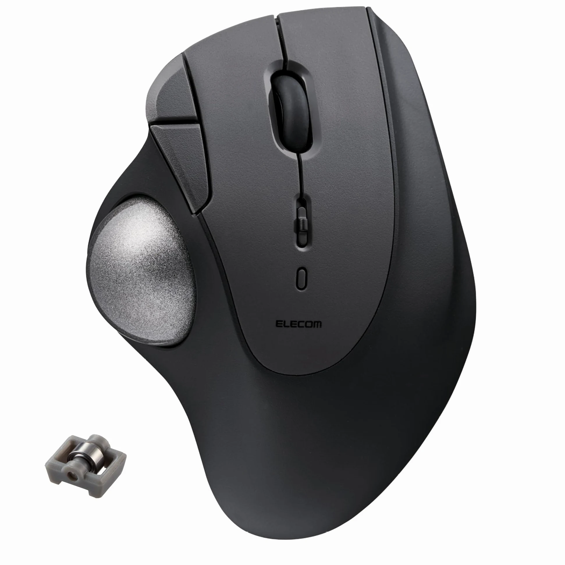 Elecom IST M-IT11BRBK - Mouse trackball wireless, Bluetooth, design ergonomico, cuscinetto a sfera per PC/laptop, Windows11/MacOS, iPadOS/Android, nero