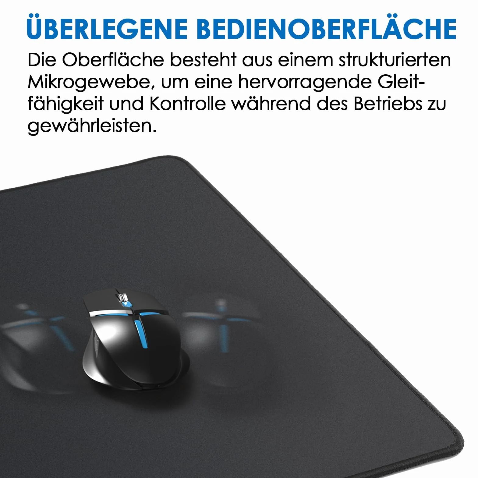 KTRIO Tappetino per Mouse XXL Gaming, Grande 800 x 400 x 3 mm, Tappetino per Mouse da Gioco, Mousepad Antiscivolo Impermeabile con Base in Gomma